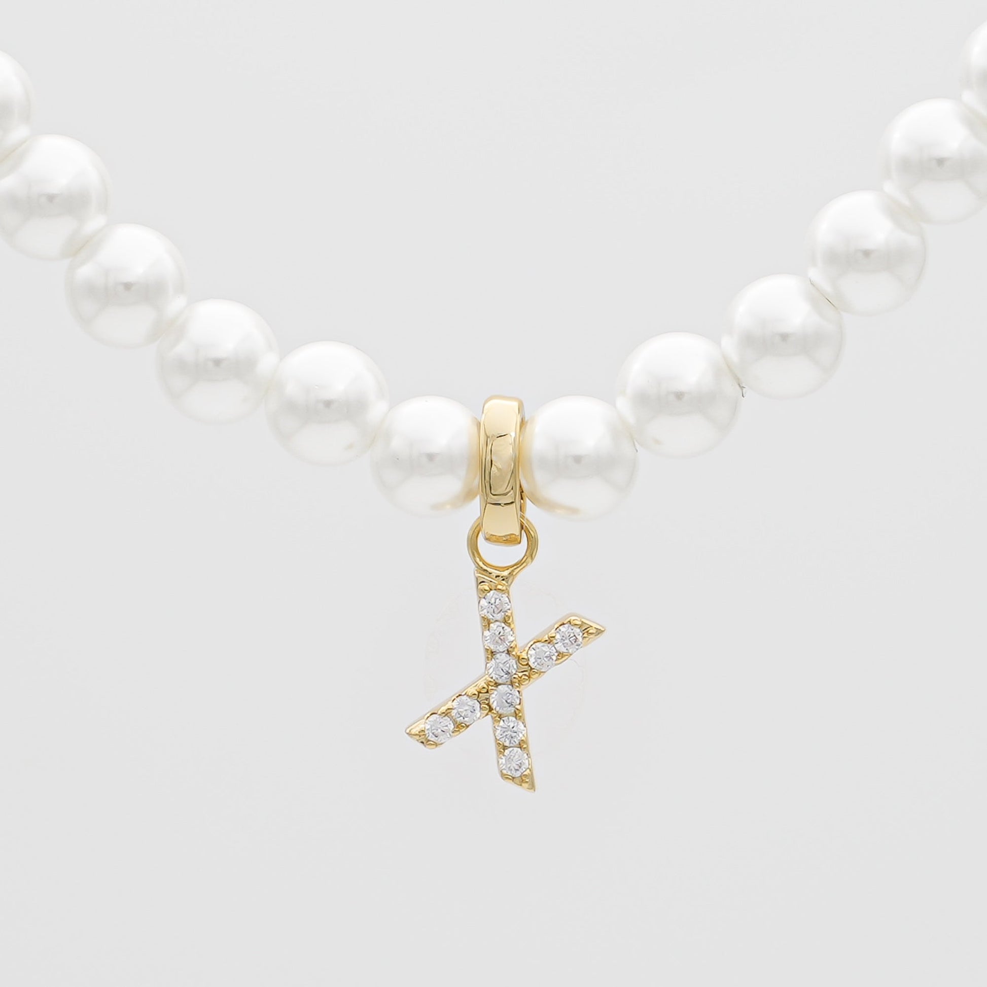 Pave Pearl Initial Necklace - Image 42 - ISMI JEWELS