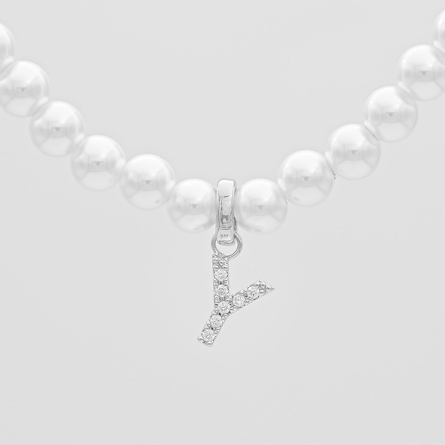 Pave Pearl Initial Necklace - Image 43 - ISMI JEWELS