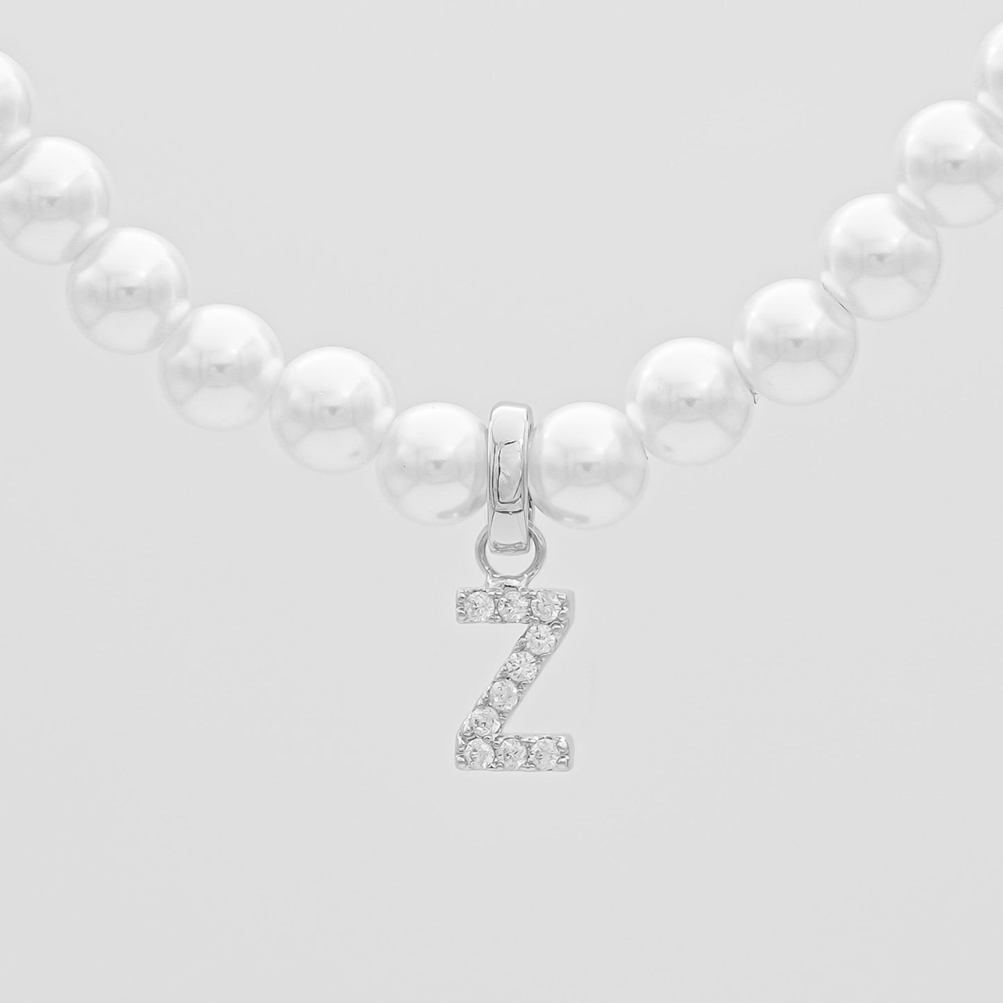 Pave Pearl Initial Necklace - Image 45 - ISMI JEWELS