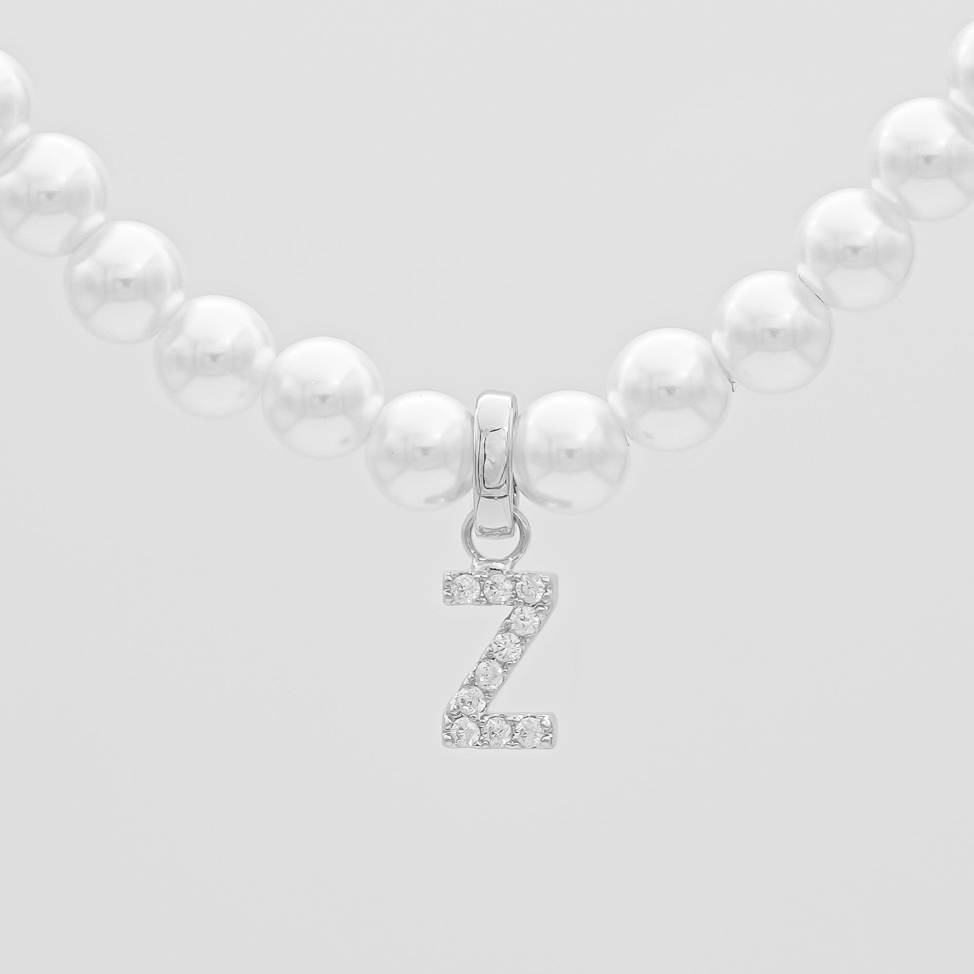 Pave Pearl Initial Necklace - Image 45 - ISMI JEWELS