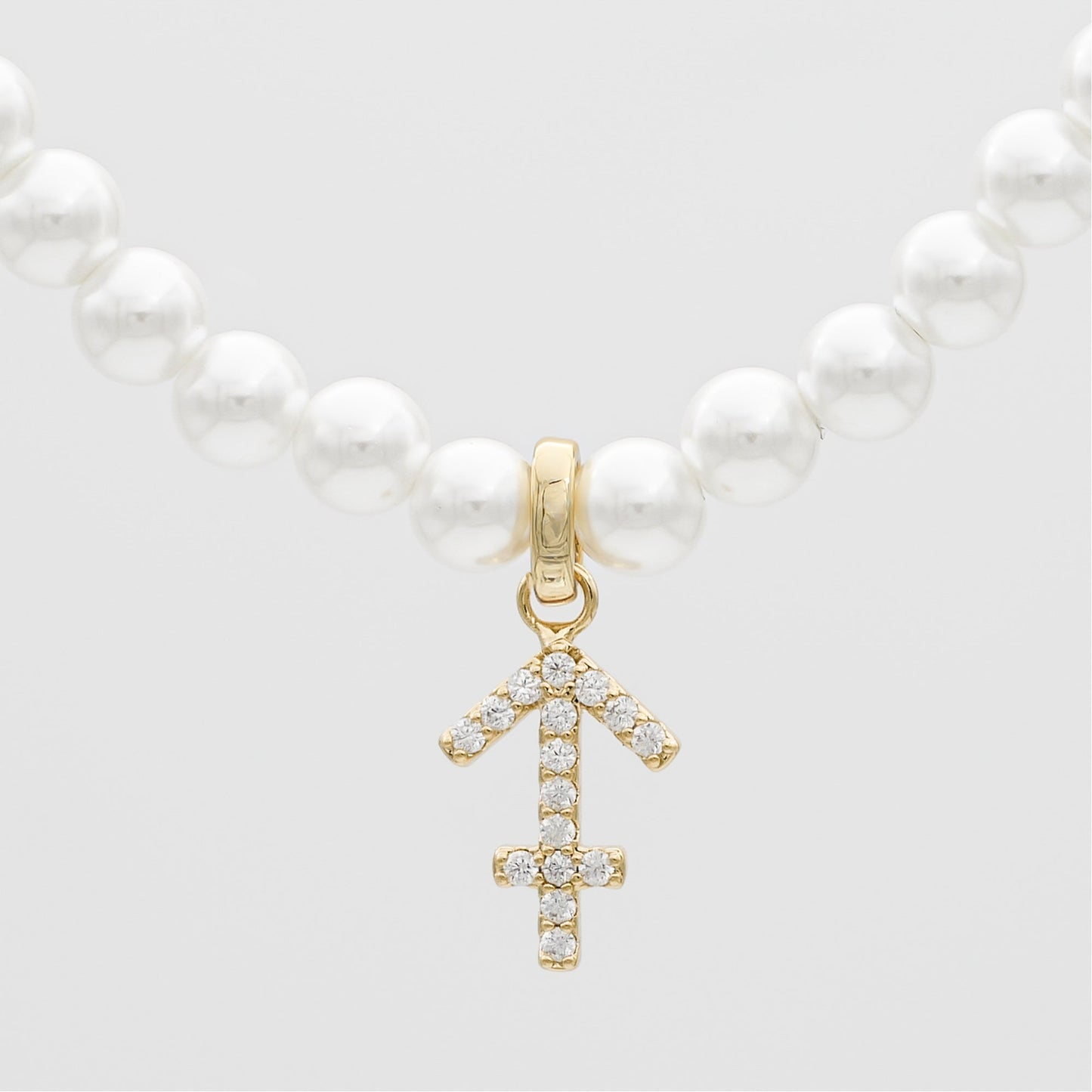 Pave Pearl Zodiac Necklace - Image 13 - ISMI JEWELS