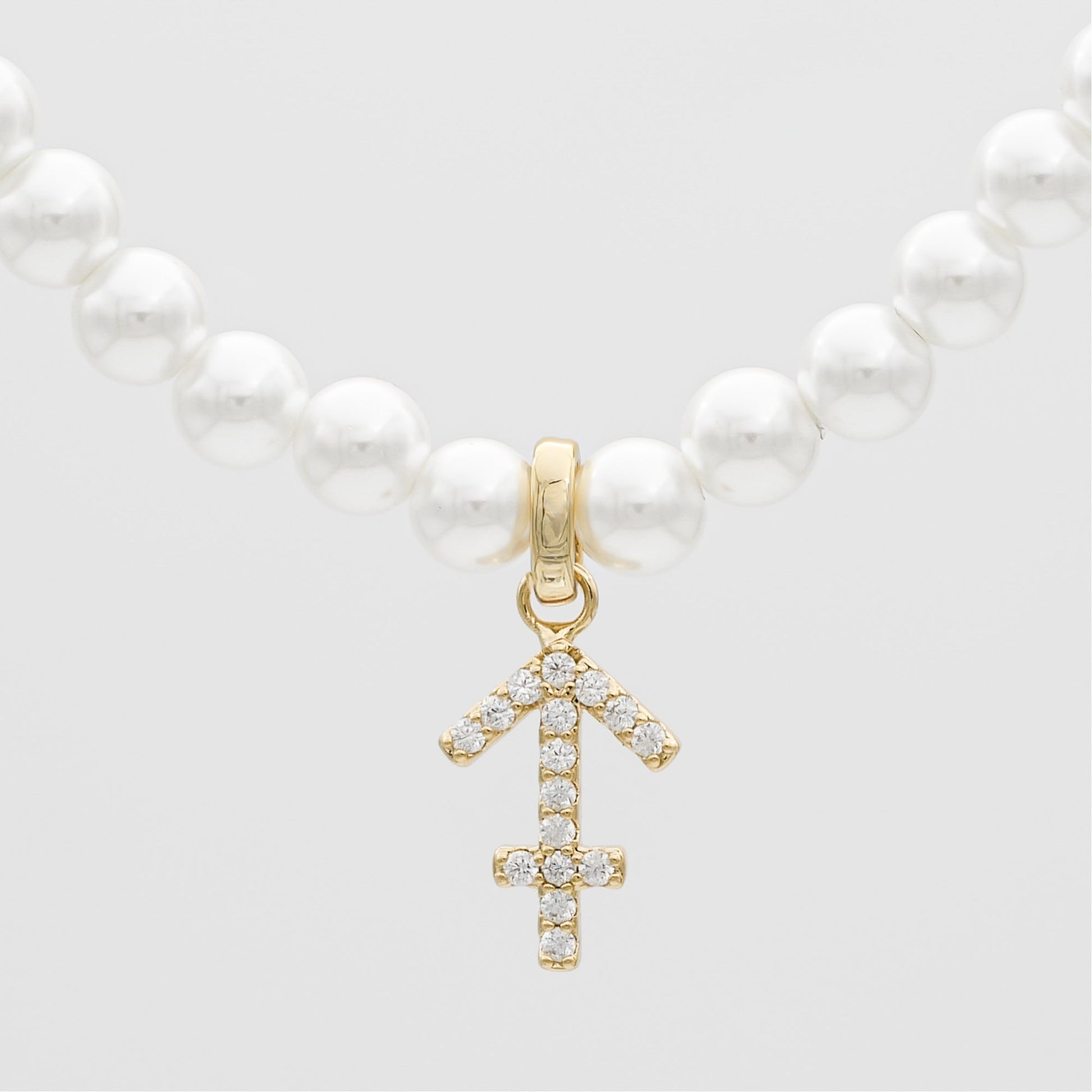 Pave Pearl Zodiac Necklace - Image 13 - ISMI JEWELS