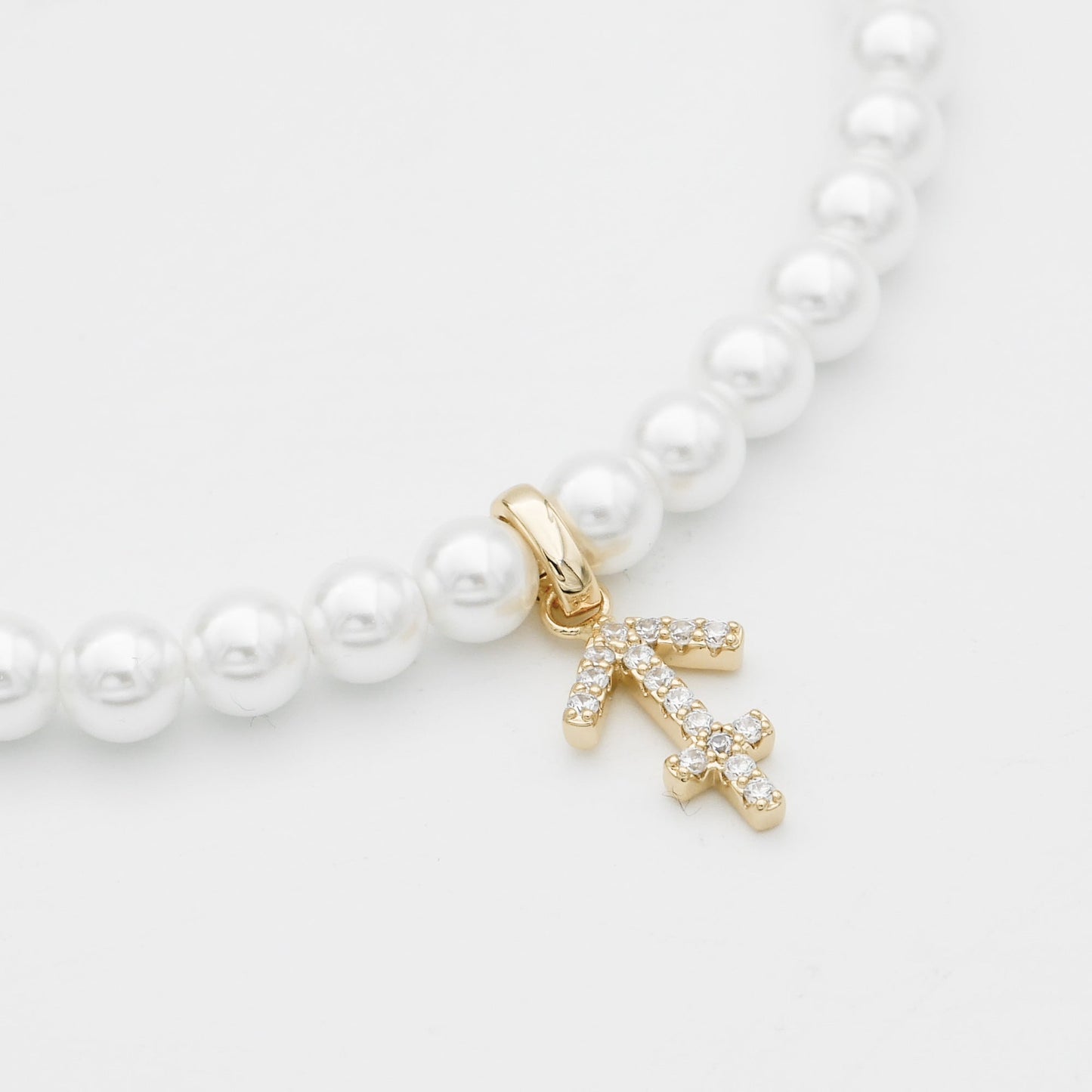 Pave Pearl Zodiac Necklace - Image 14 - ISMI JEWELS