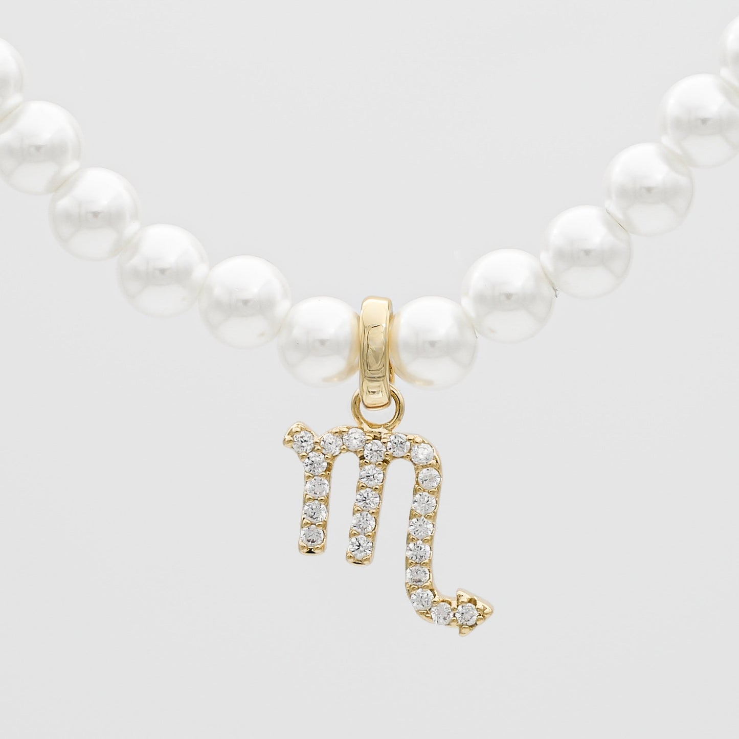 Pave Pearl Zodiac Necklace - Image 23 - ISMI JEWELS