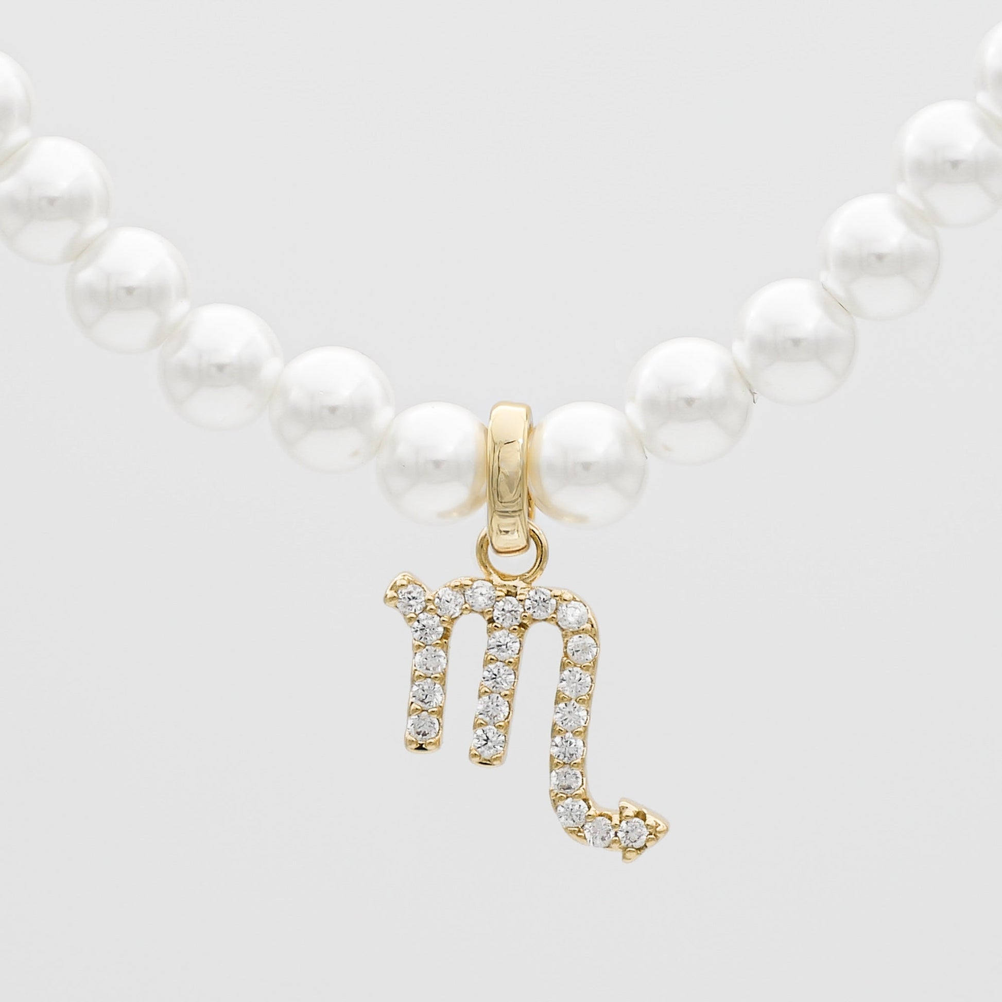 Pave Pearl Zodiac Necklace - Image 23 - ISMI JEWELS