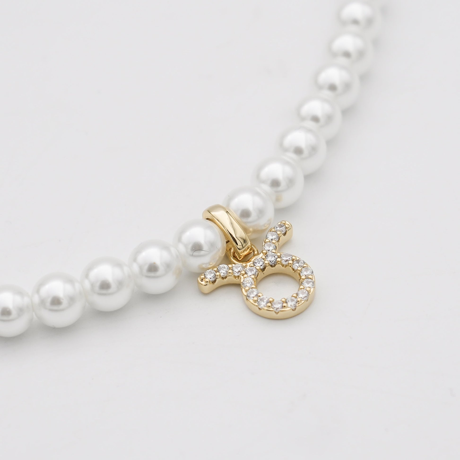 Pave Pearl Zodiac Necklace - Image 9 - ISMI JEWELS