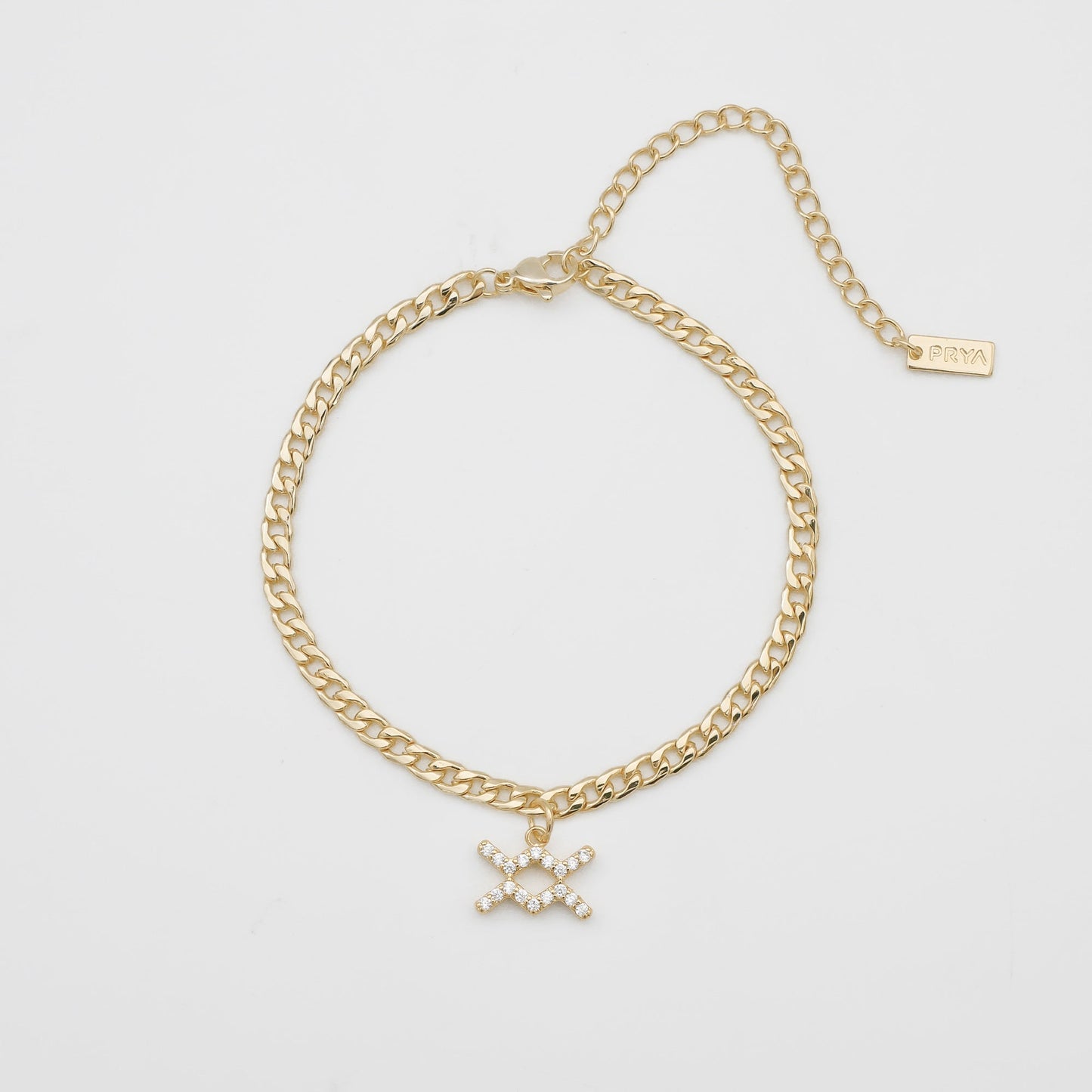 Pave Zodiac Symbol Anklet - Image 4 - ISMI JEWELS