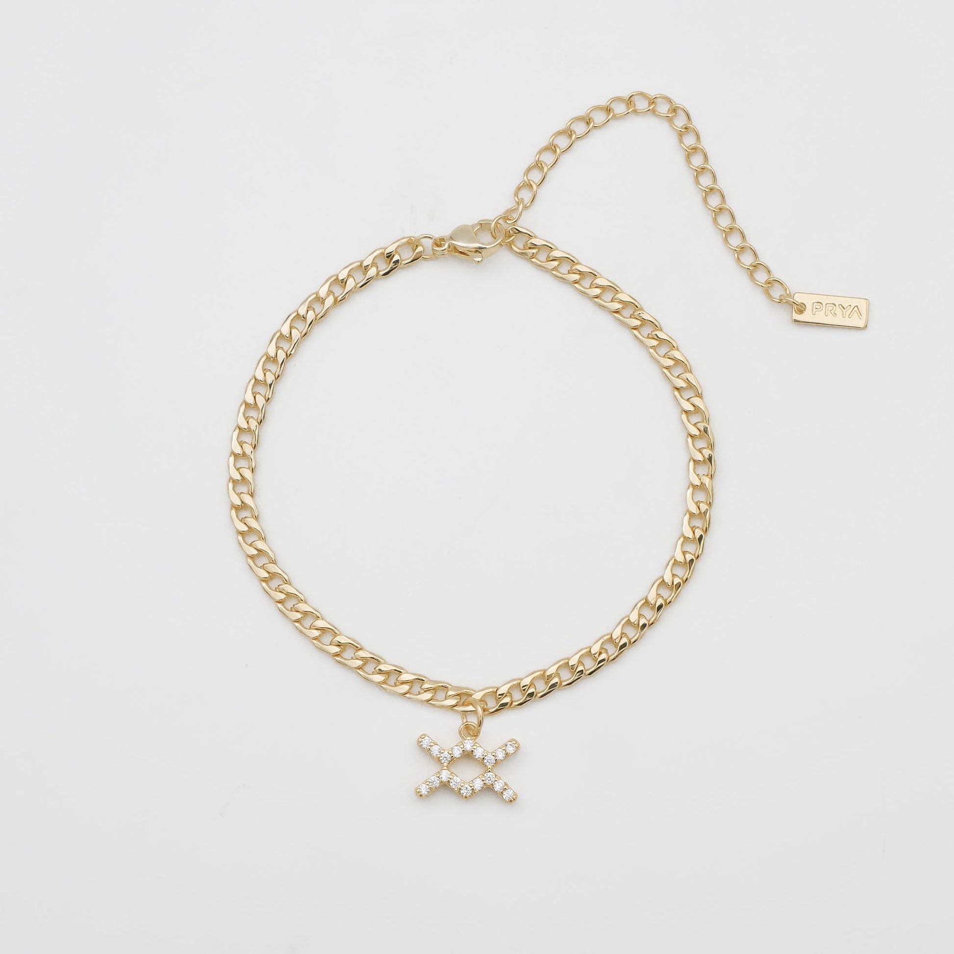 Pave Zodiac Symbol Anklet - Image 4 - ISMI JEWELS