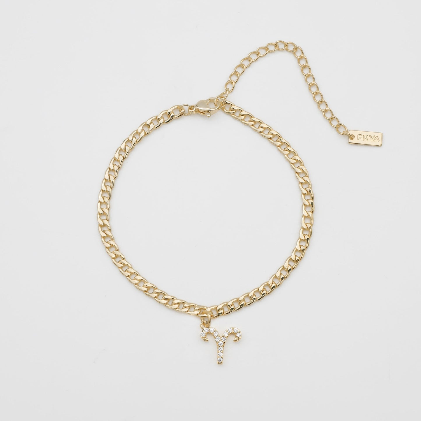 Pave Zodiac Symbol Anklet - Image 8 - ISMI JEWELS