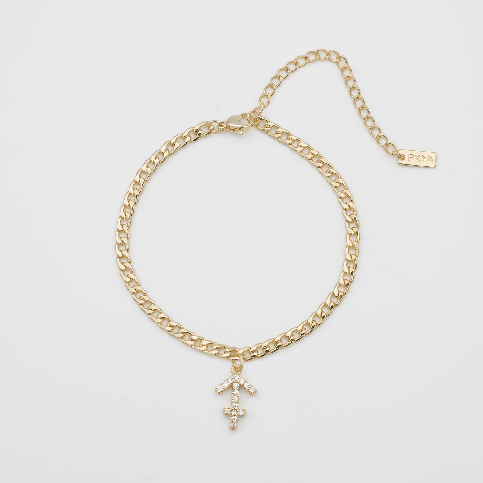 Pave Zodiac Symbol Anklet - Image 22 - ISMI JEWELS