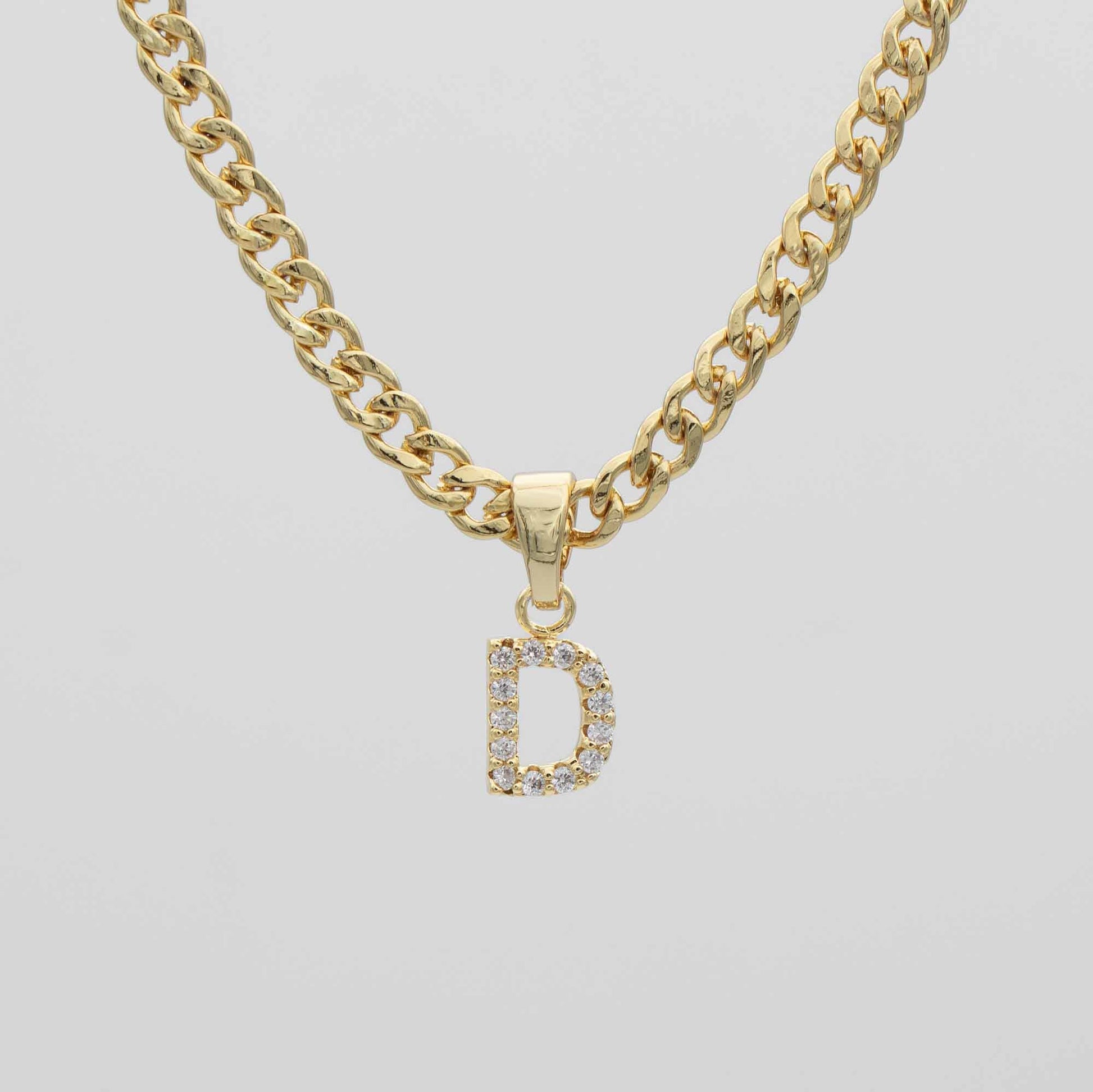 Pave Initial Necklace | Cuban - Image 10 - ISMI JEWELS