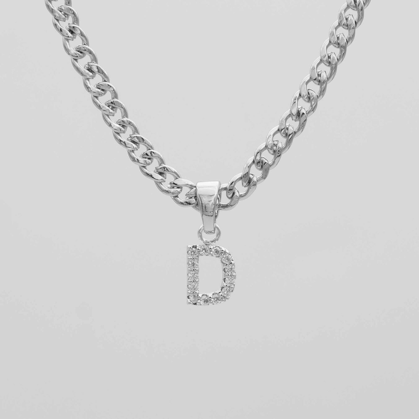 Pave Initial Necklace | Cuban - Image 30 - ISMI JEWELS