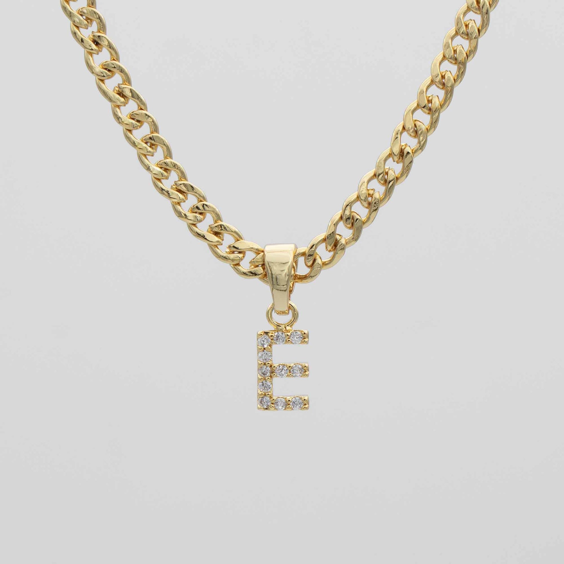Pave Initial Necklace | Cuban - Image 11 - ISMI JEWELS