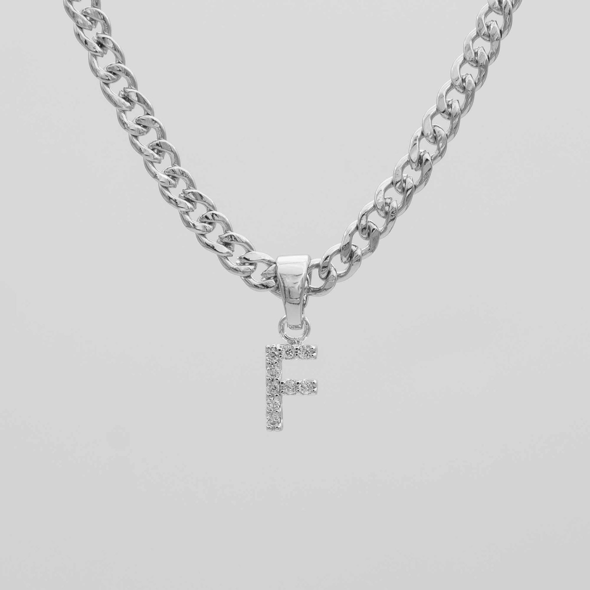 Pave Initial Necklace | Cuban - Image 32 - ISMI JEWELS