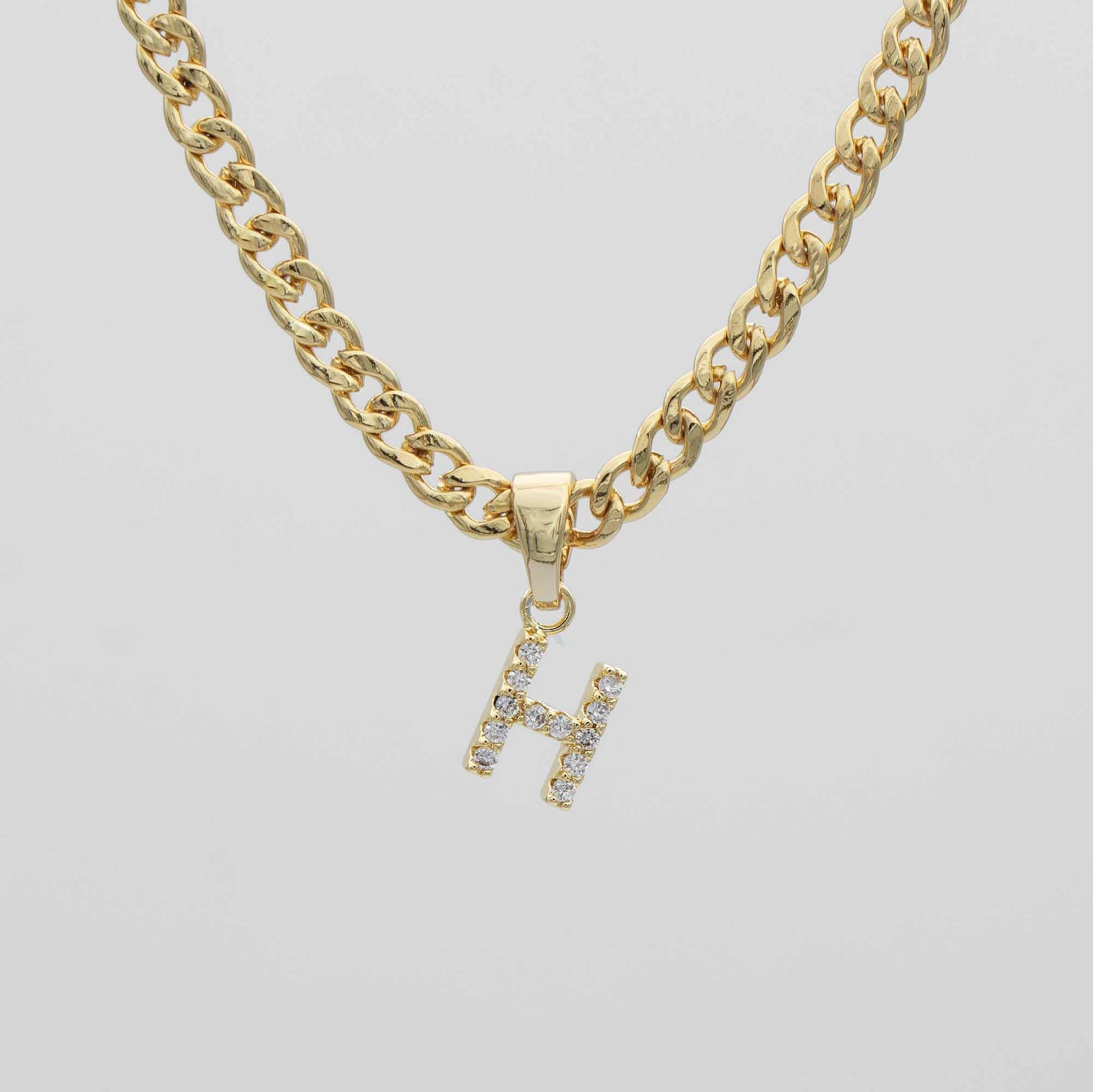 Pave Initial Necklace | Cuban - Image 13 - ISMI JEWELS