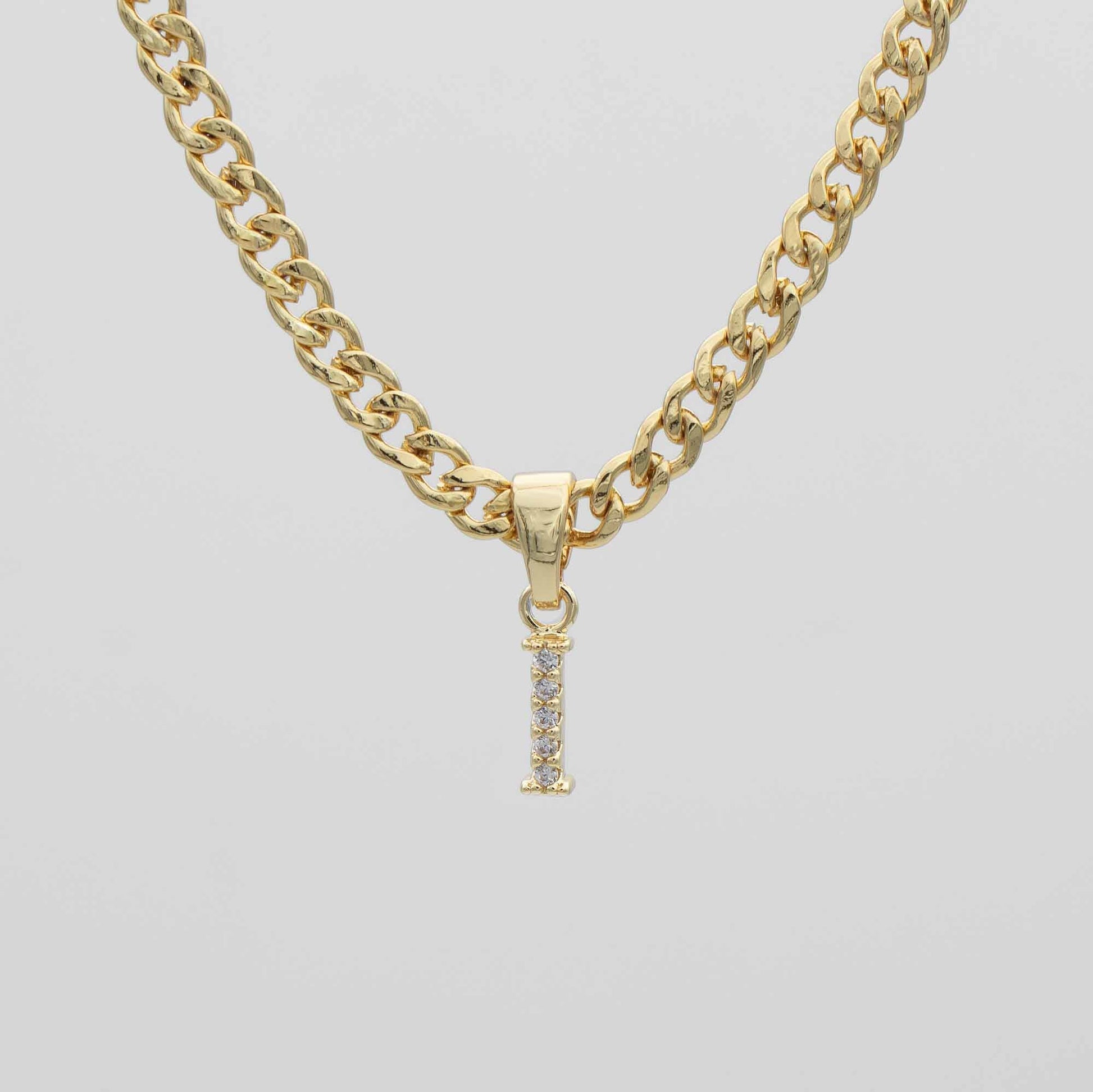 Pave Initial Necklace | Cuban - Image 14 - ISMI JEWELS