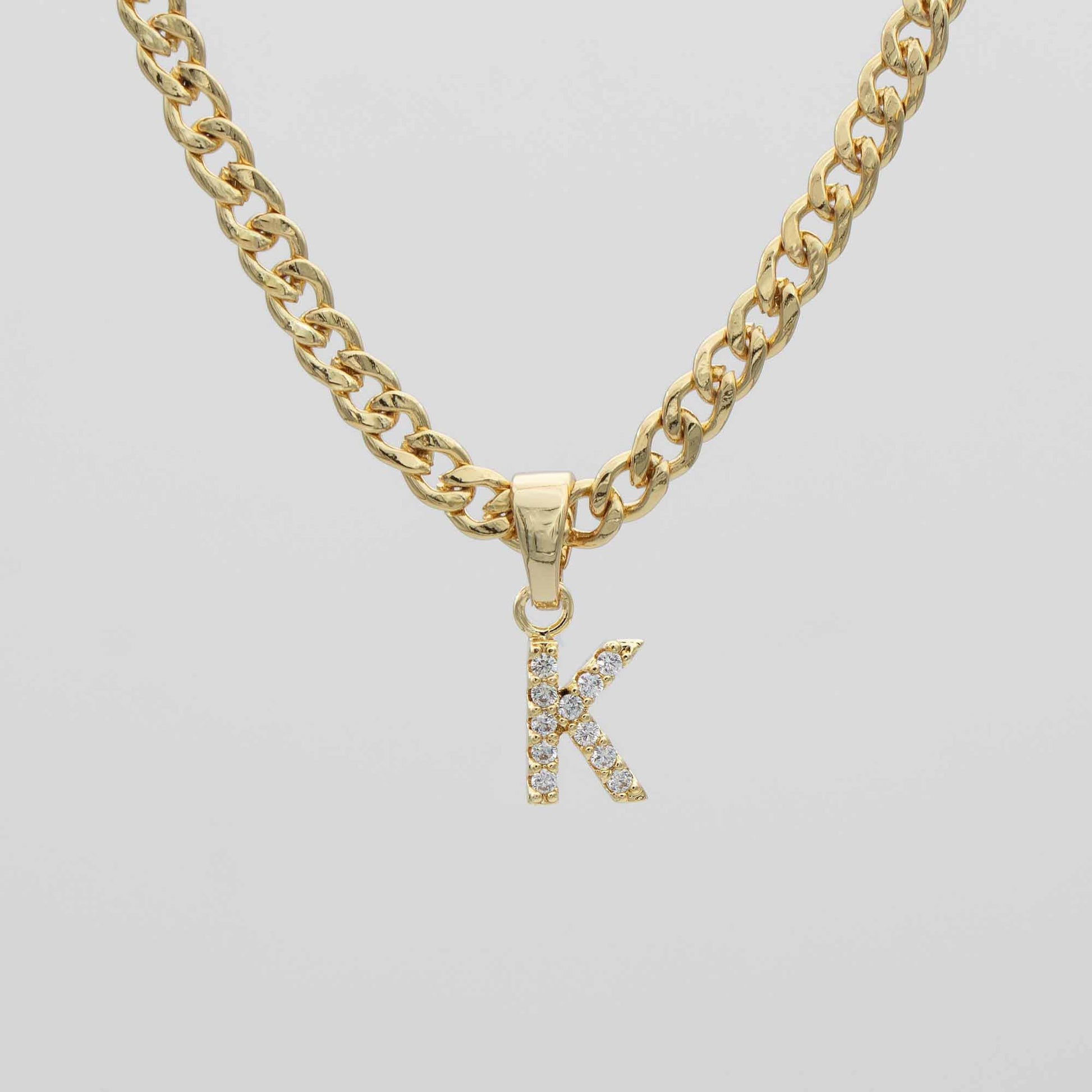 Pave Initial Necklace | Cuban - Image 15 - ISMI JEWELS
