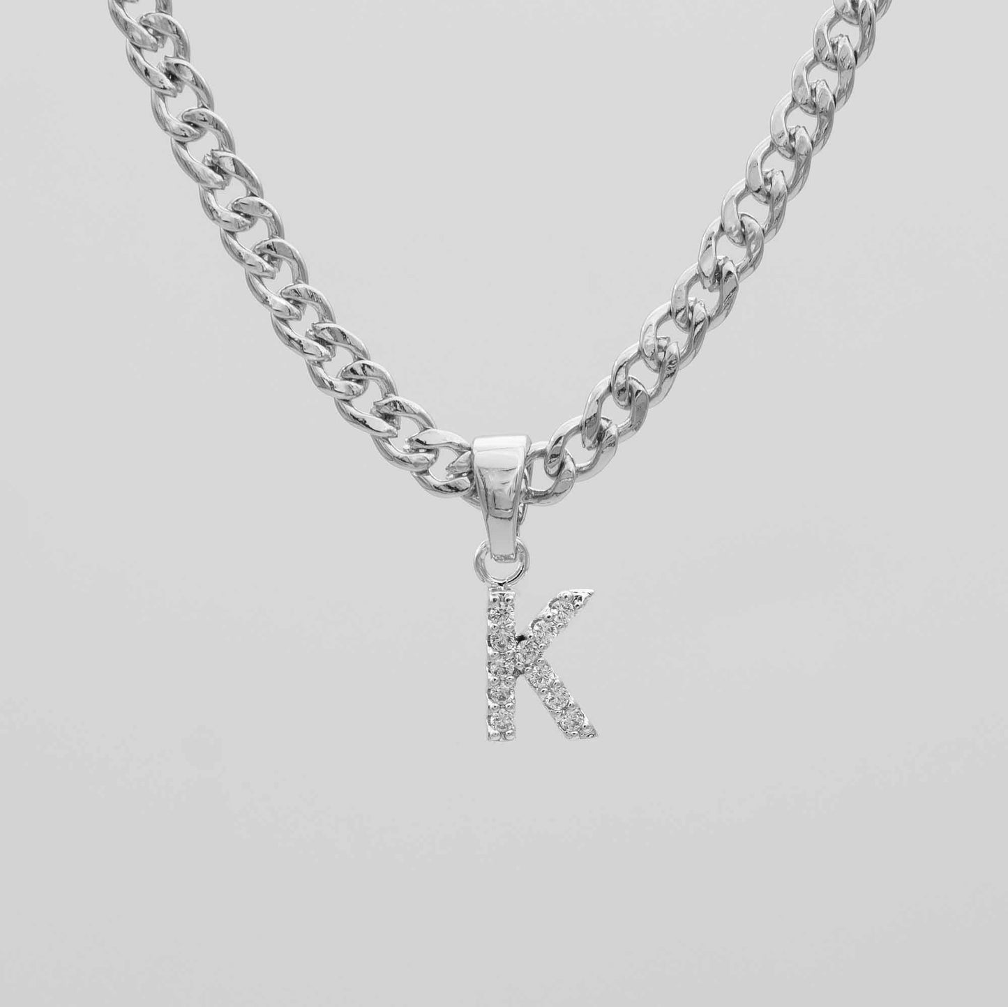 Pave Initial Necklace | Cuban - Image 35 - ISMI JEWELS