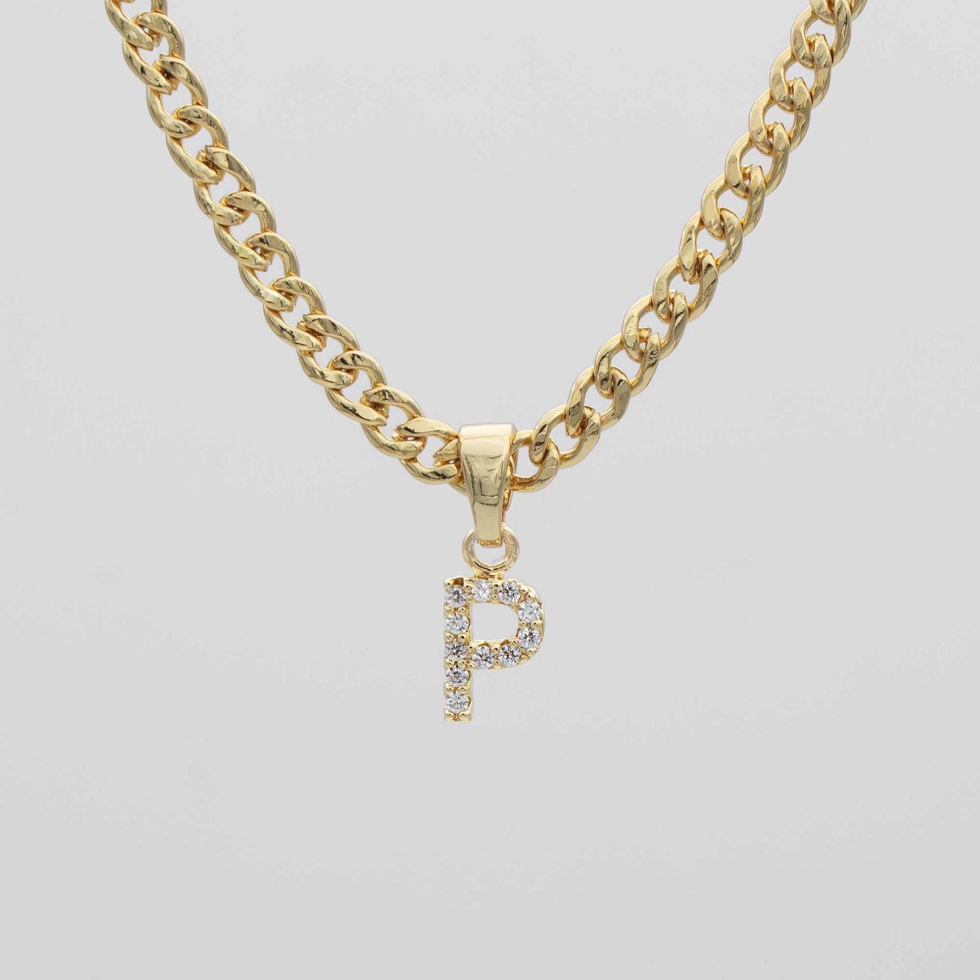 Pave Initial Necklace | Cuban - Image 19 - ISMI JEWELS