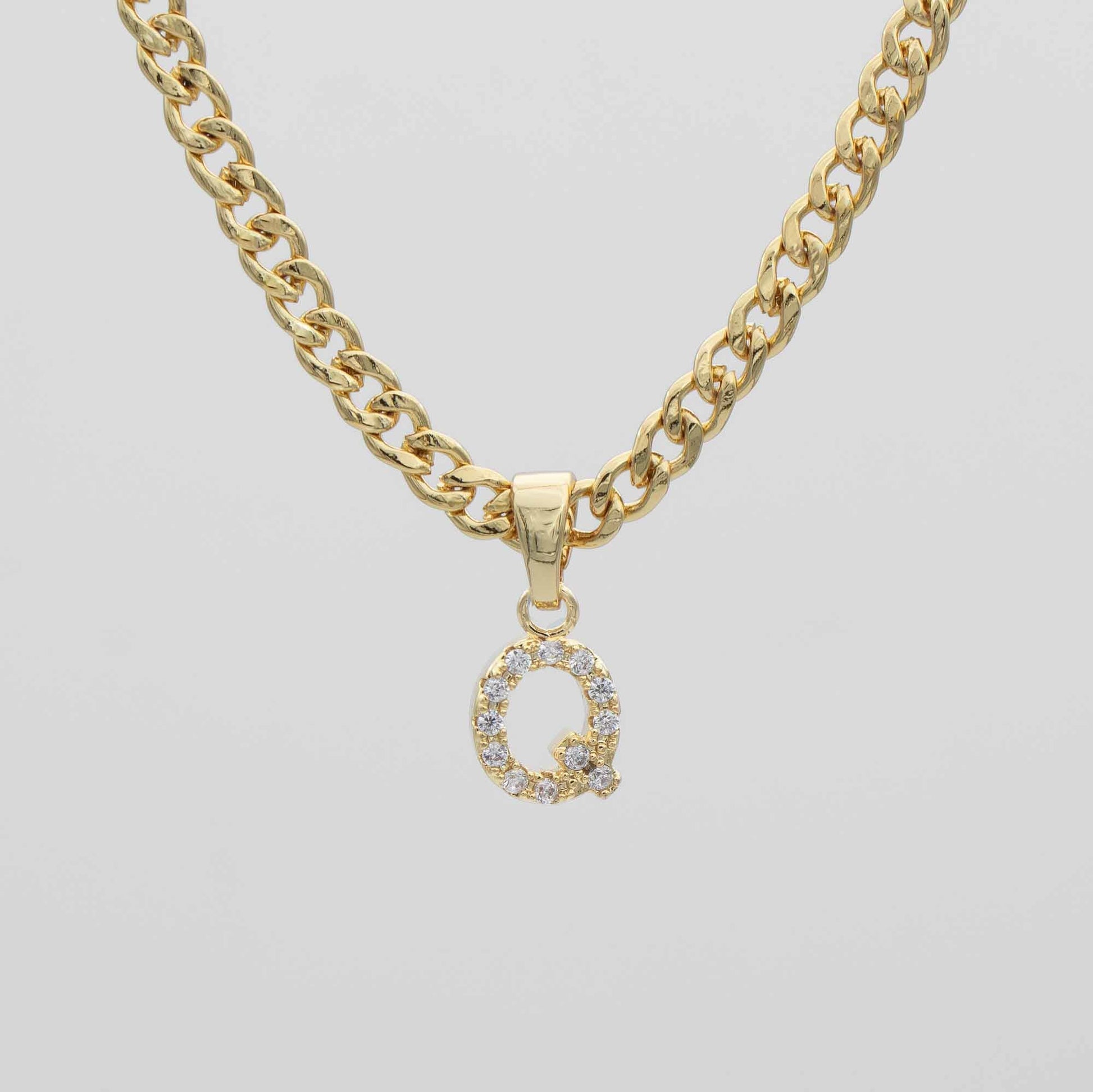 Pave Initial Necklace | Cuban - Image 20 - ISMI JEWELS