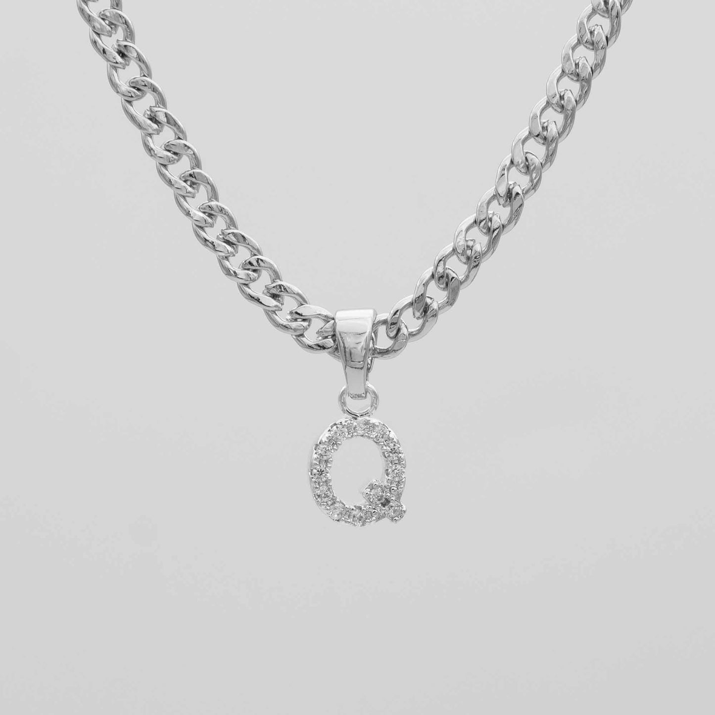 Pave Initial Necklace | Cuban - Image 40 - ISMI JEWELS