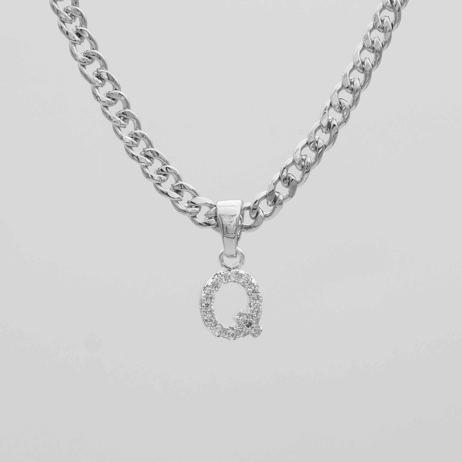 Pave Initial Necklace | Cuban - Image 40 - ISMI JEWELS