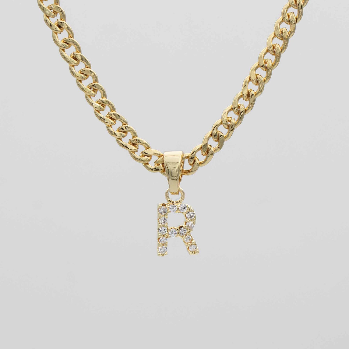 Pave Initial Necklace | Cuban - Image 21 - ISMI JEWELS