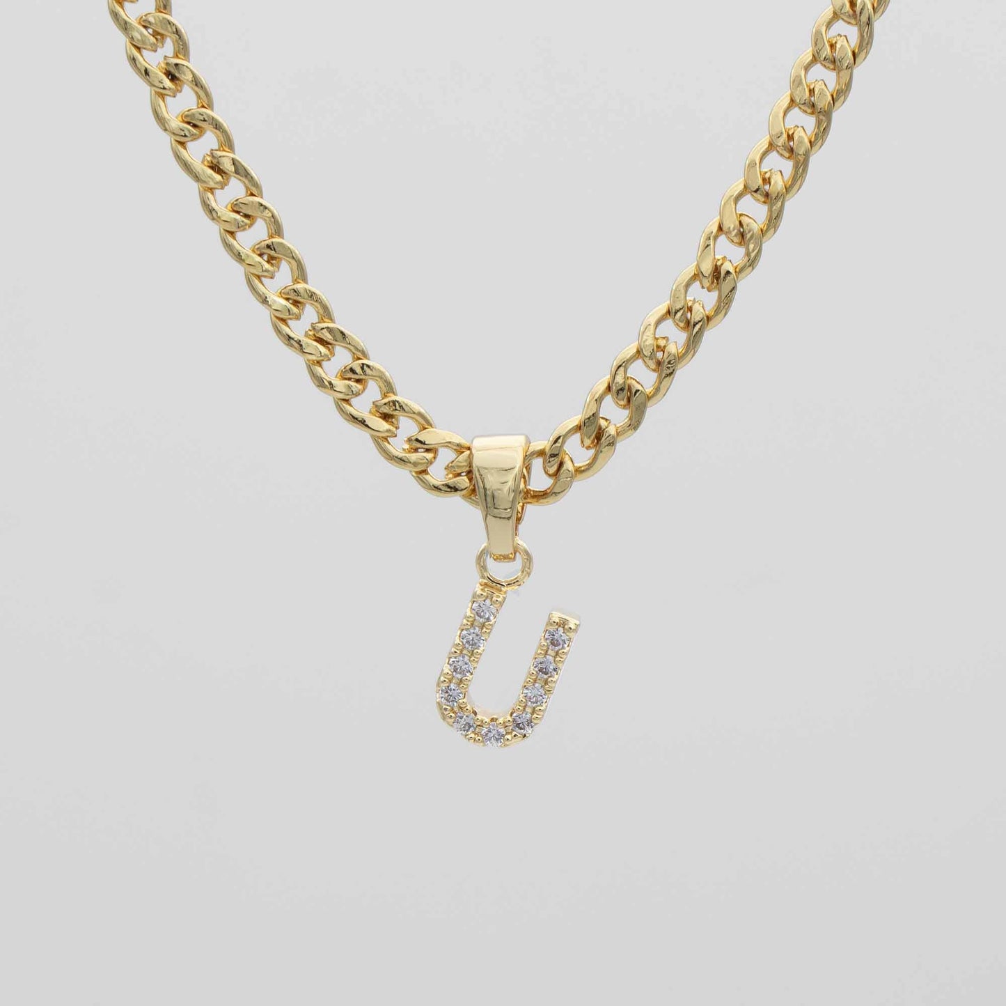Pave Initial Necklace | Cuban - Image 23 - ISMI JEWELS