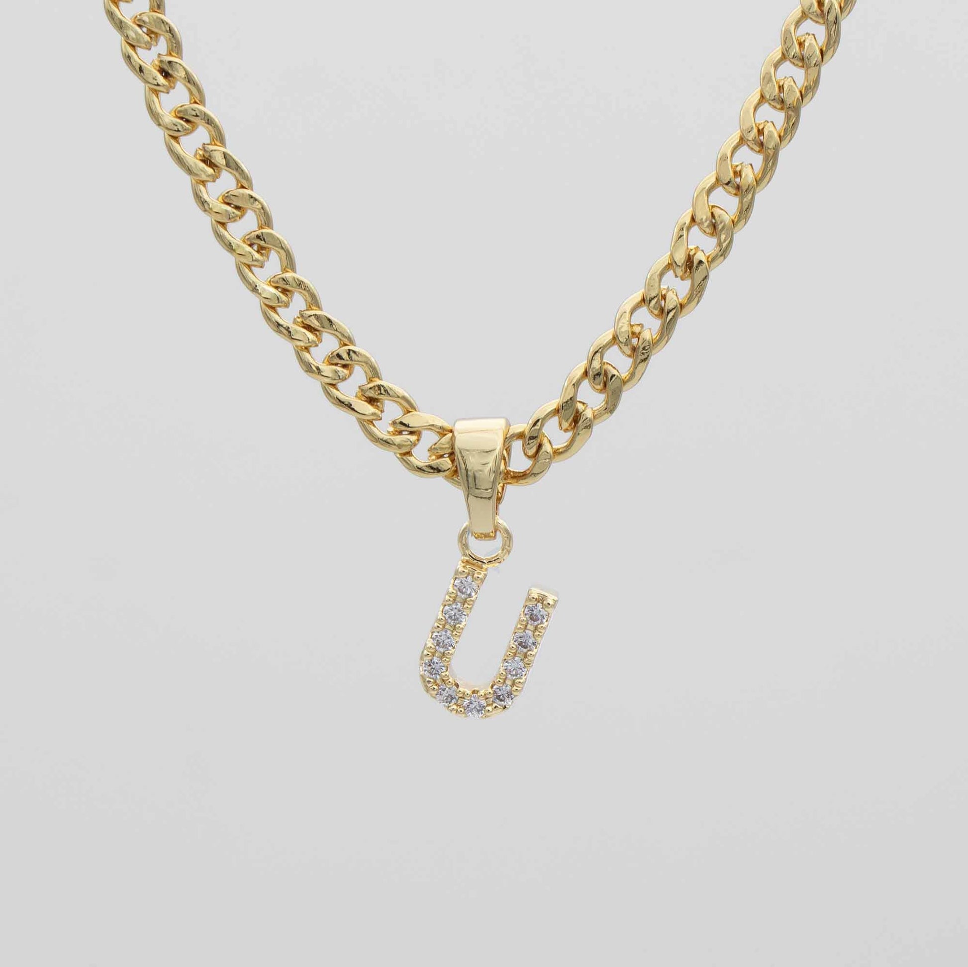 Pave Initial Necklace | Cuban - Image 23 - ISMI JEWELS