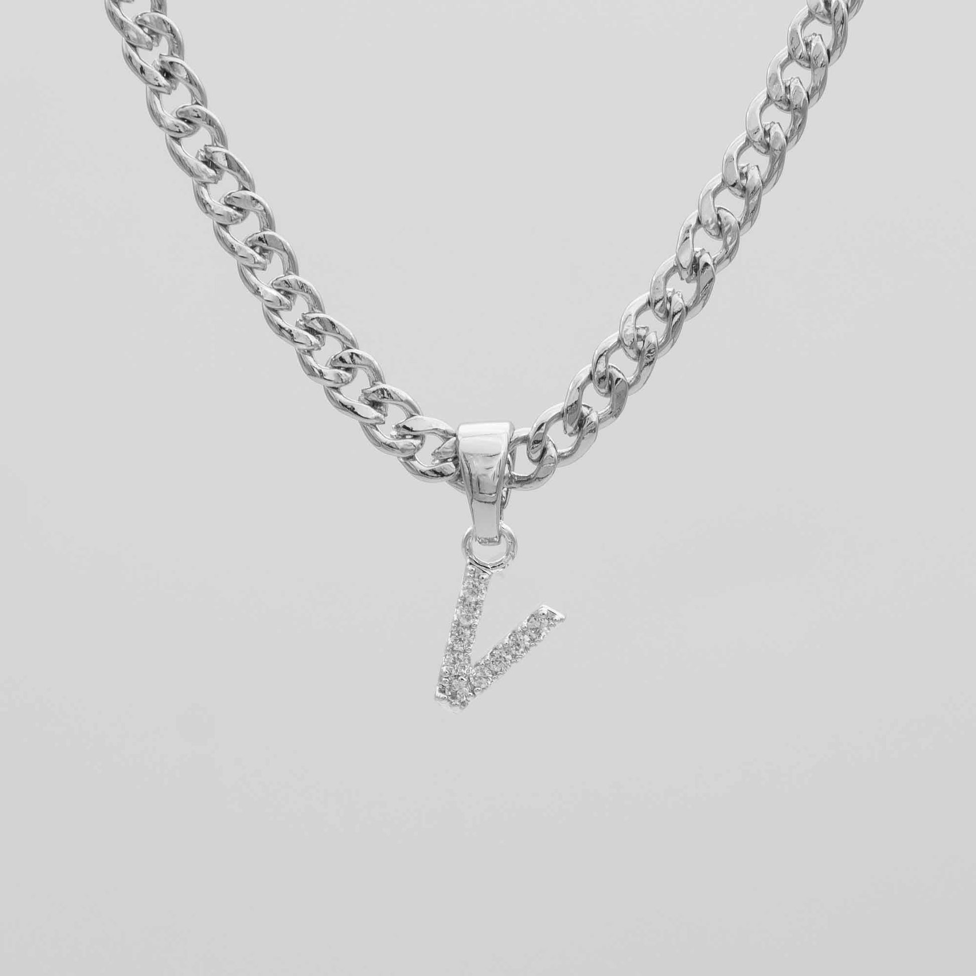 Pave Initial Necklace | Cuban - Image 44 - ISMI JEWELS