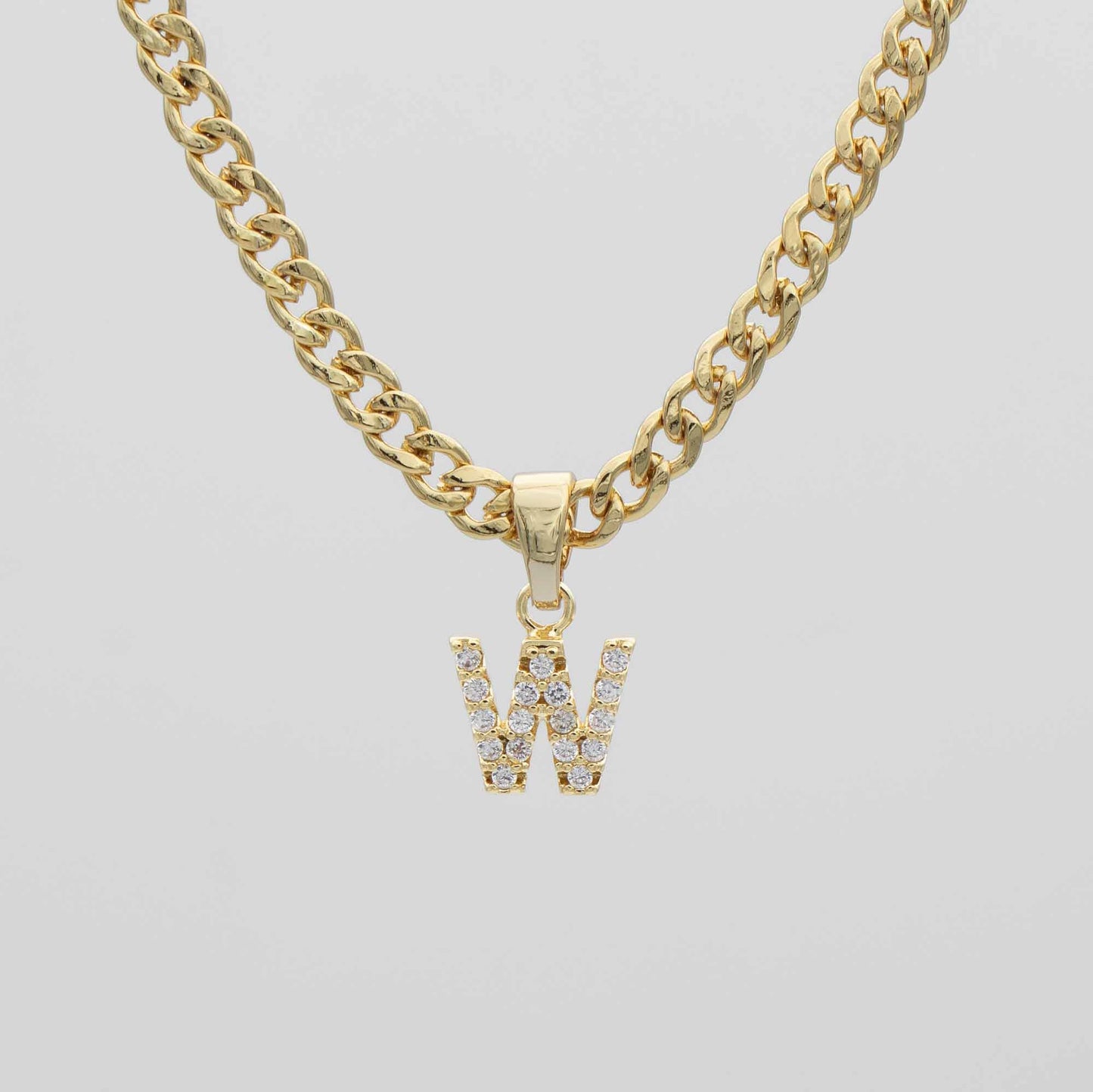 Pave Initial Necklace | Cuban - Image 25 - ISMI JEWELS