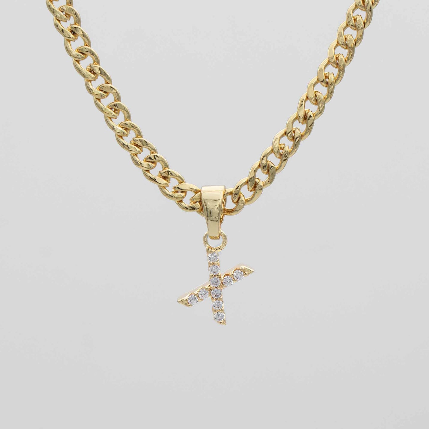 Pave Initial Necklace | Cuban - Image 26 - ISMI JEWELS