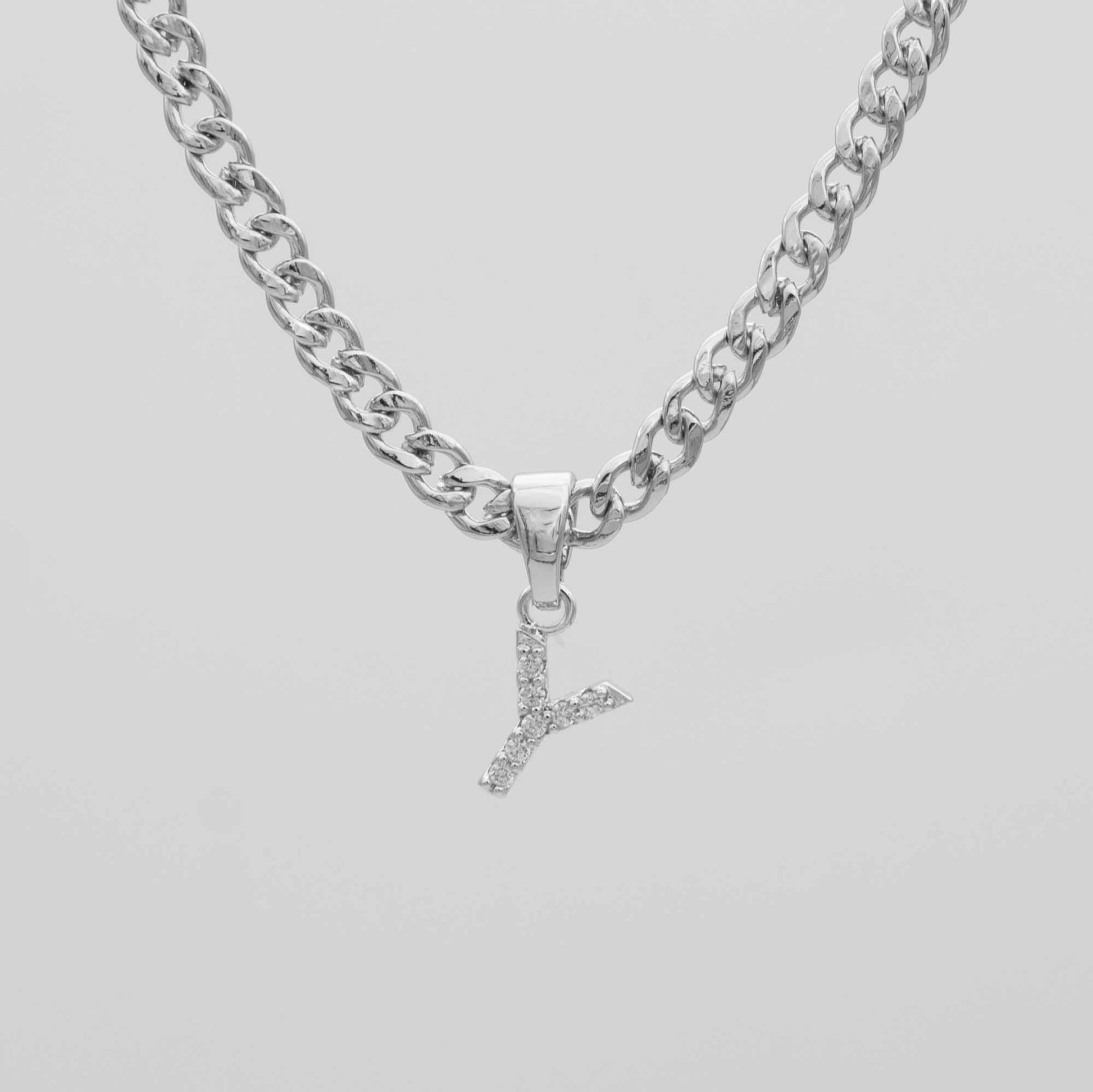 Pave Initial Necklace | Cuban - Image 47 - ISMI JEWELS