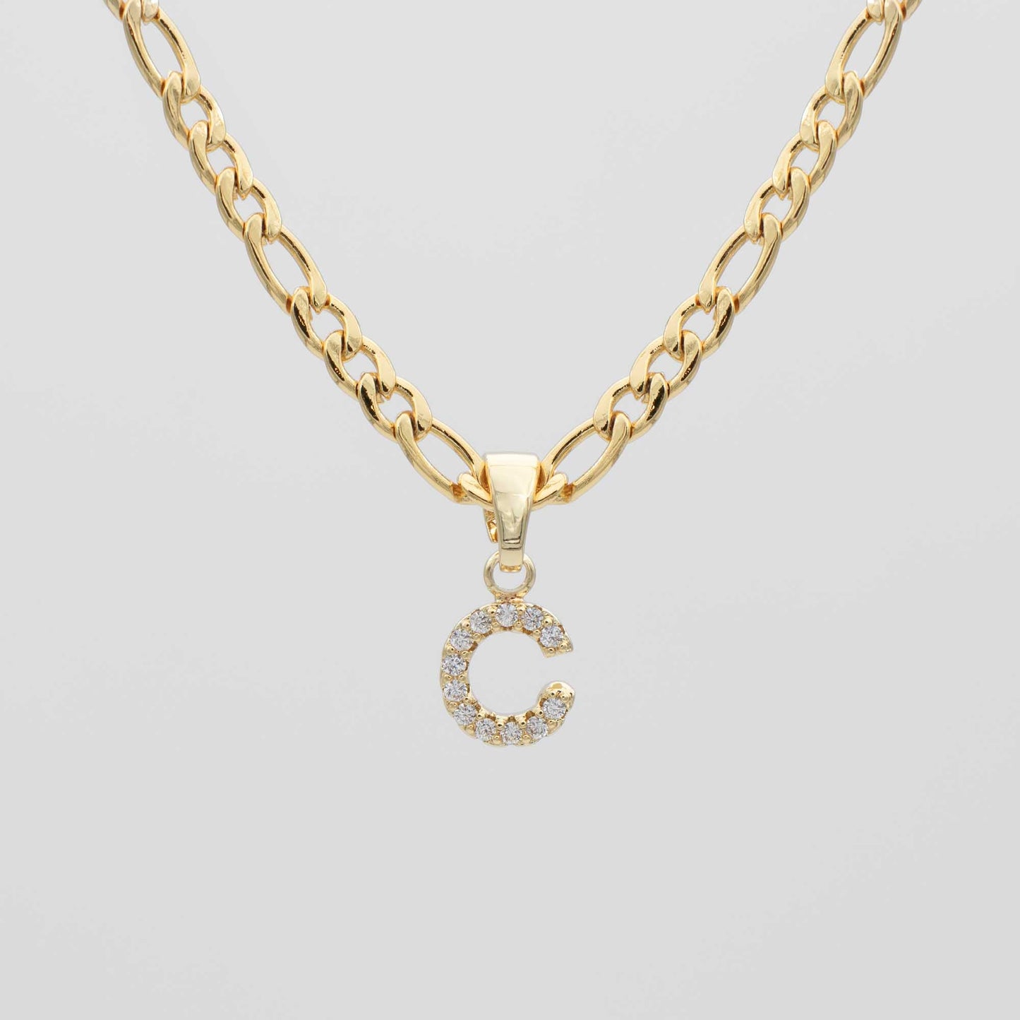 Pave Initial Necklace | Figaro - Image 5 - ISMI JEWELS