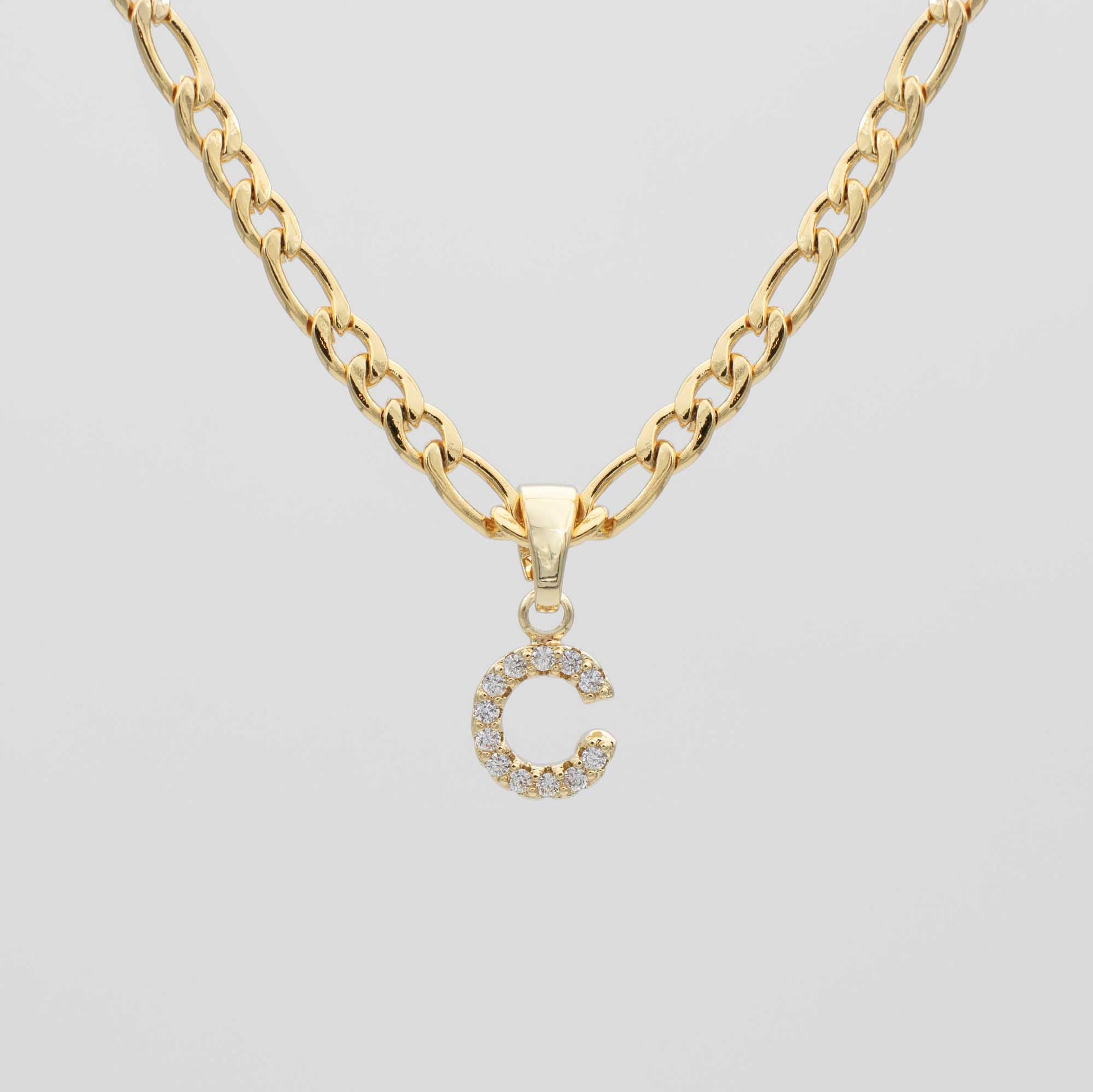 Pave Initial Necklace | Figaro - Image 5 - ISMI JEWELS