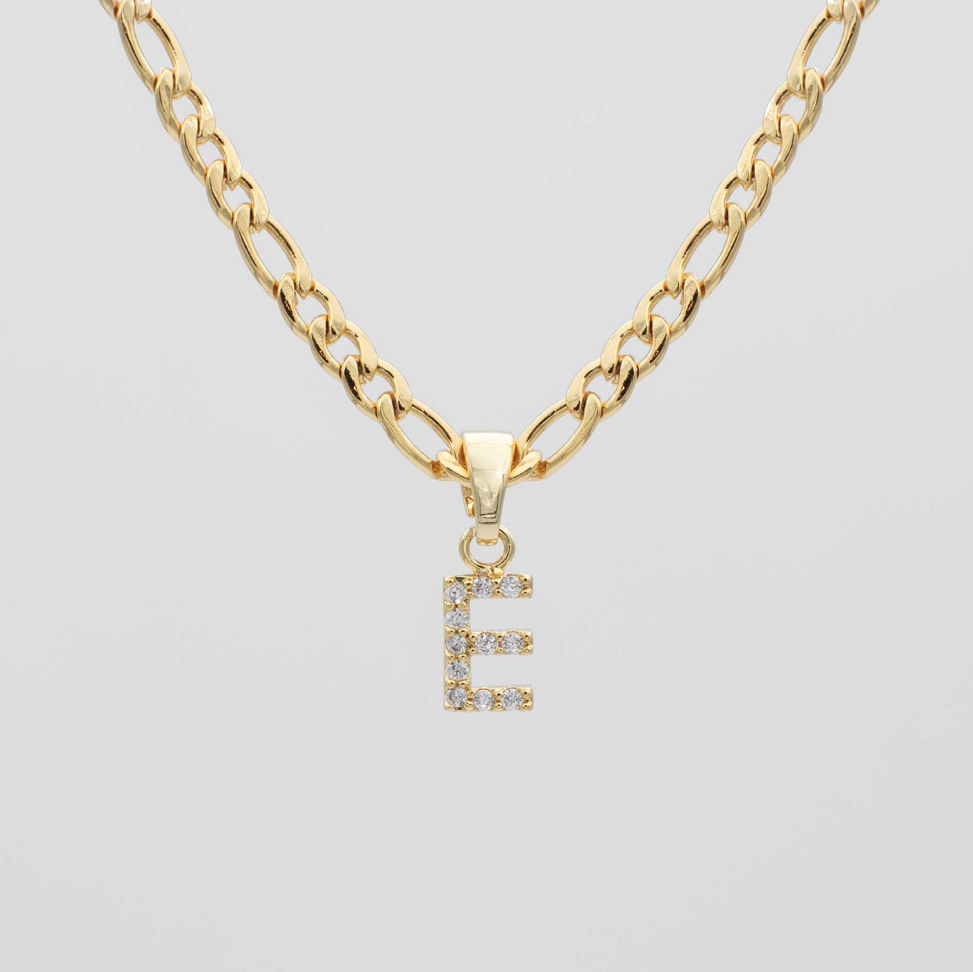 Pave Initial Necklace | Figaro - Image 6 - ISMI JEWELS