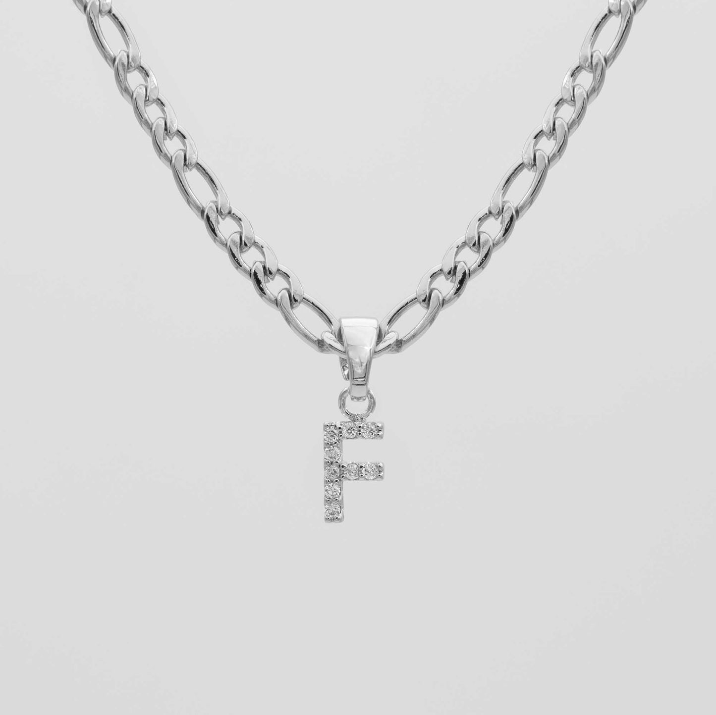 Pave Initial Necklace | Figaro - Image 27 - ISMI JEWELS