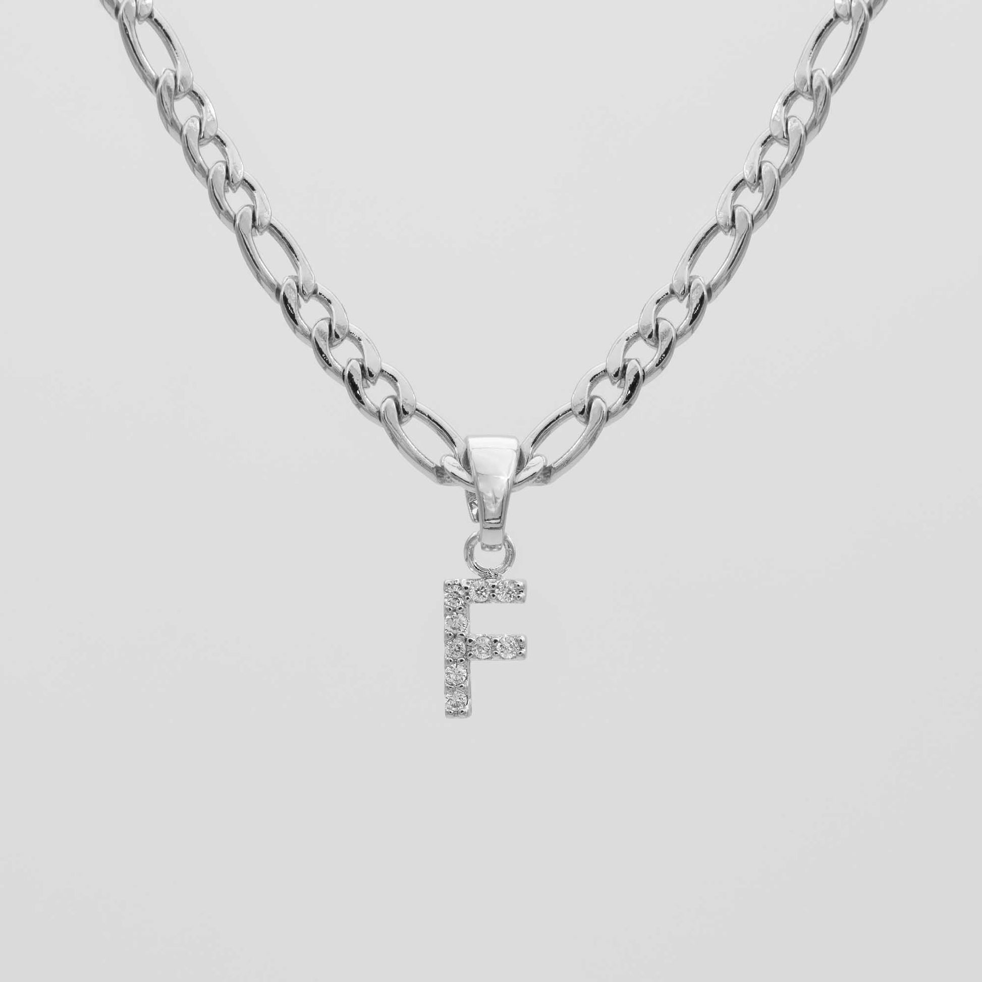 Pave Initial Necklace | Figaro - Image 27 - ISMI JEWELS