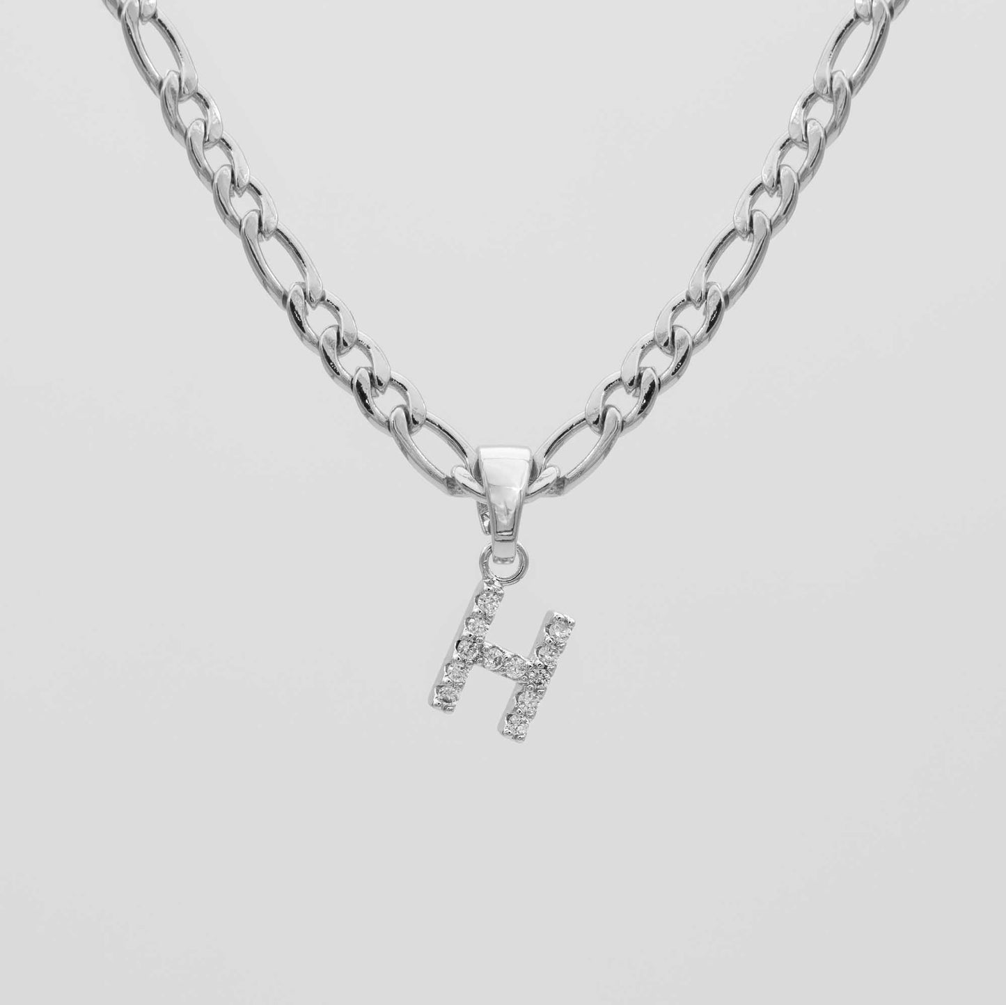 Pave Initial Necklace | Figaro - Image 28 - ISMI JEWELS