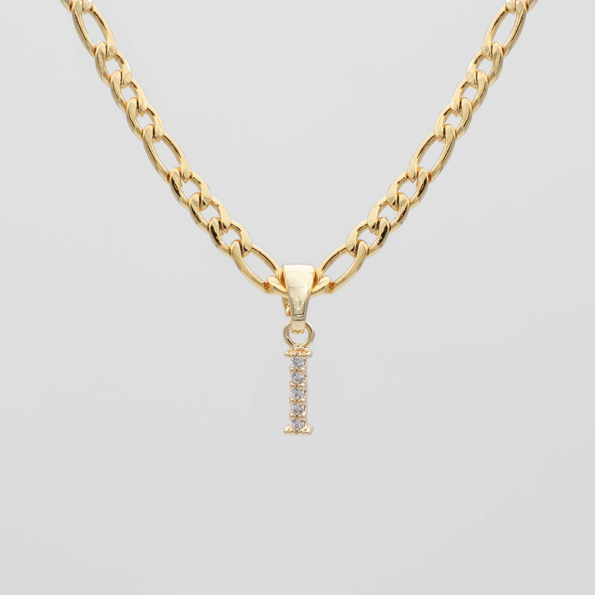 Pave Initial Necklace | Figaro - Image 9 - ISMI JEWELS