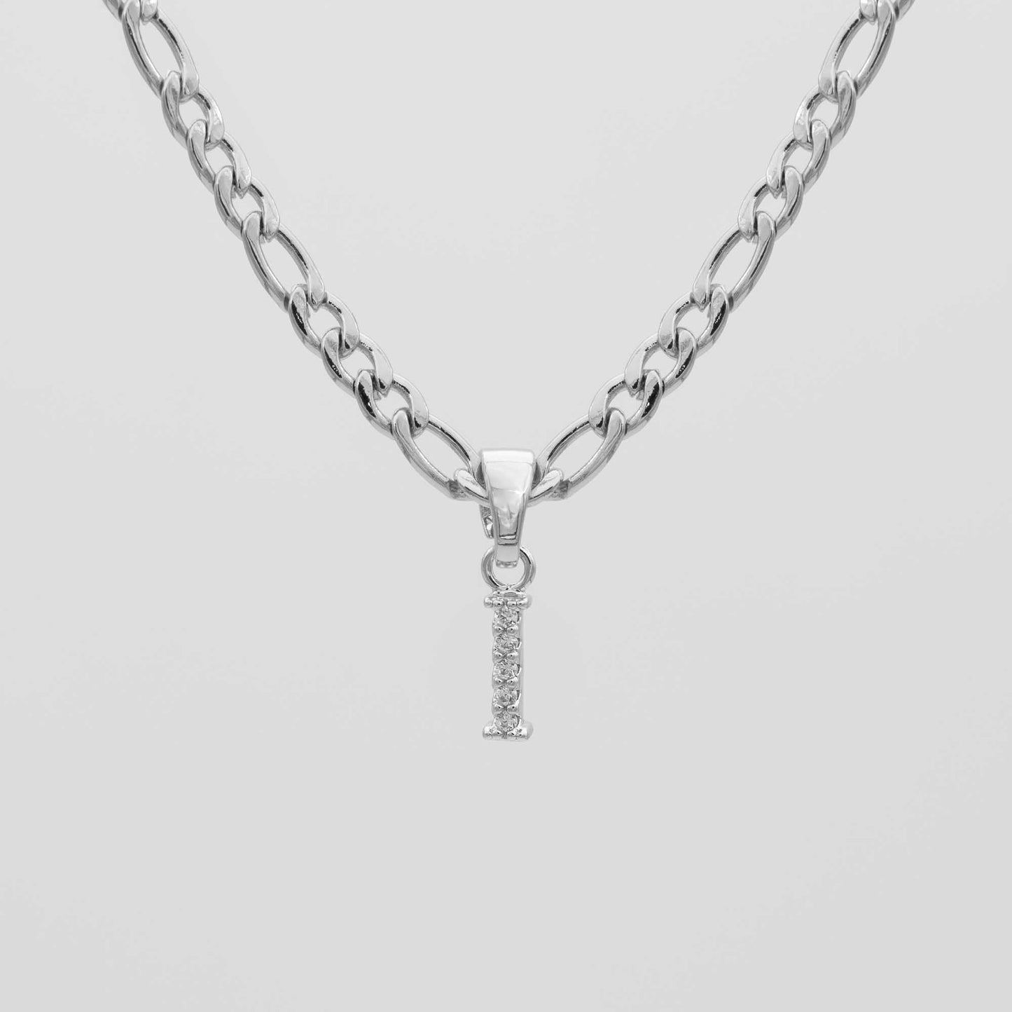 Pave Initial Necklace | Figaro - Image 29 - ISMI JEWELS