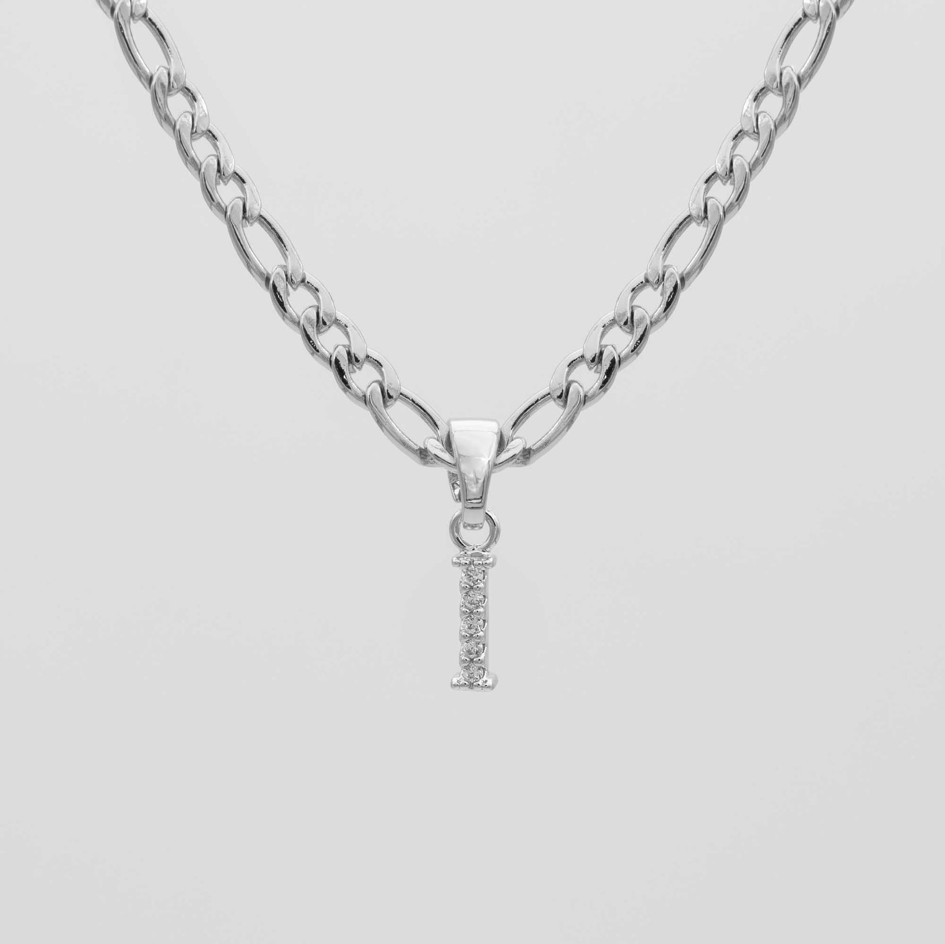 Pave Initial Necklace | Figaro - Image 29 - ISMI JEWELS