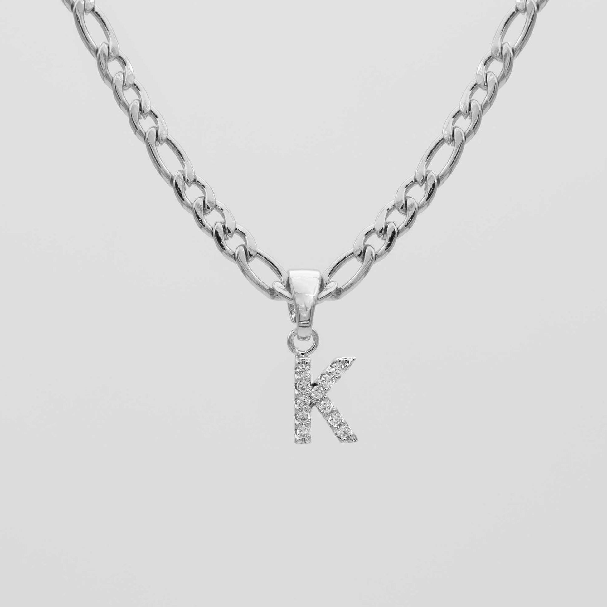 Pave Initial Necklace | Figaro - Image 30 - ISMI JEWELS