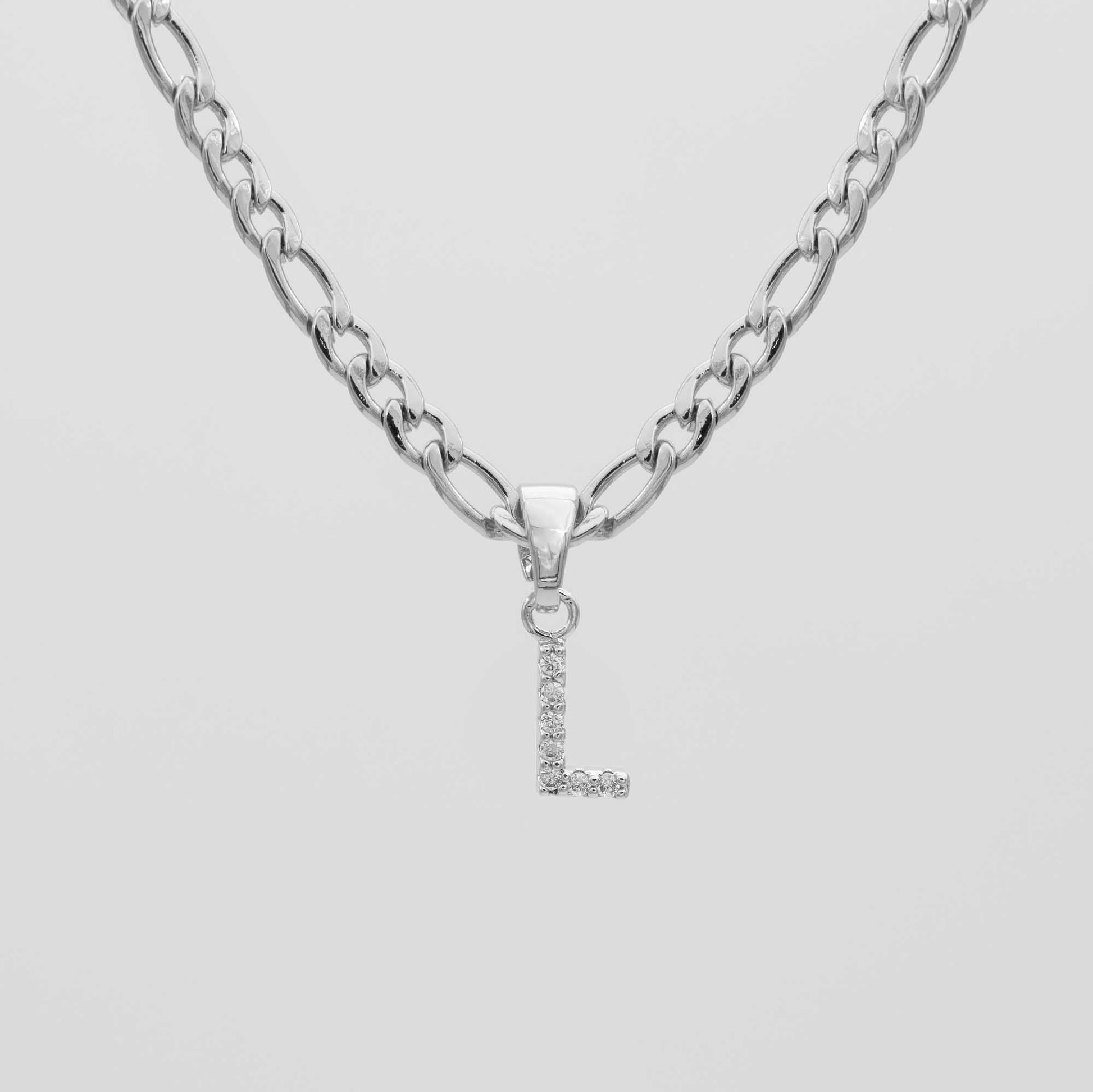 Pave Initial Necklace | Figaro - Image 31 - ISMI JEWELS