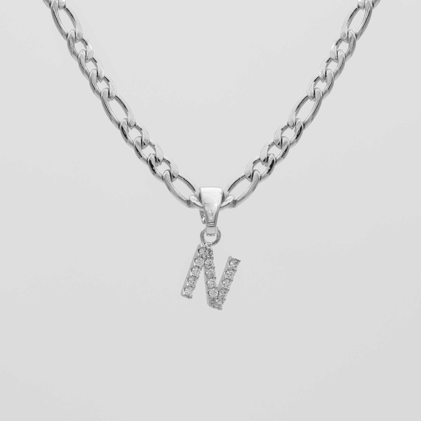 Pave Initial Necklace | Figaro - Image 32 - ISMI JEWELS