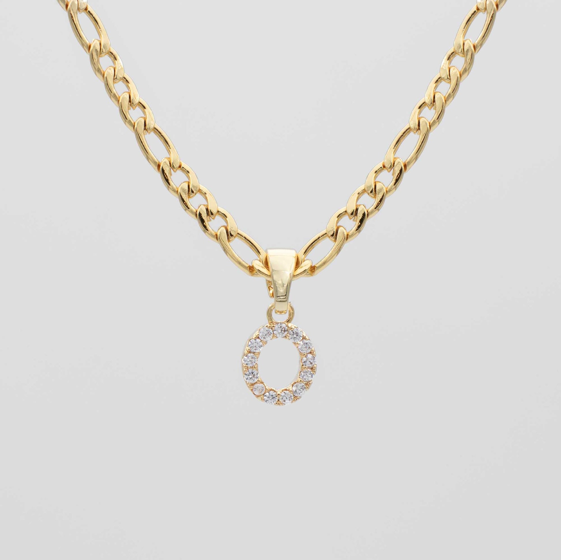 Pave Initial Necklace | Figaro - Image 13 - ISMI JEWELS