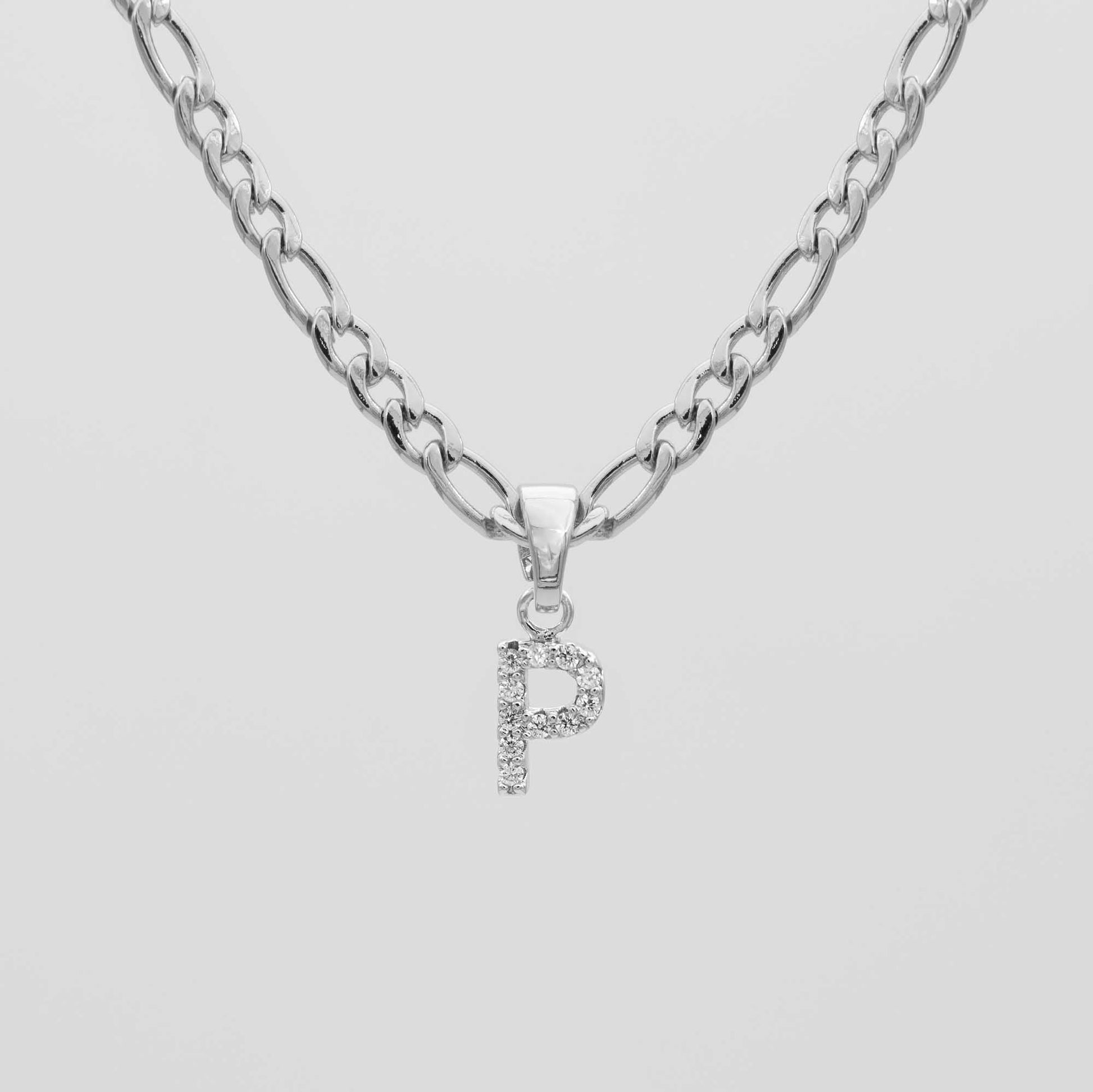 Pave Initial Necklace | Figaro - Image 34 - ISMI JEWELS