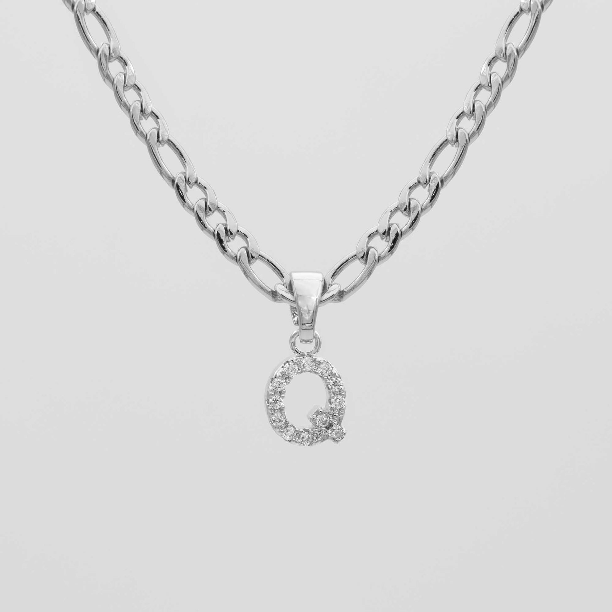 Pave Initial Necklace | Figaro - Image 35 - ISMI JEWELS
