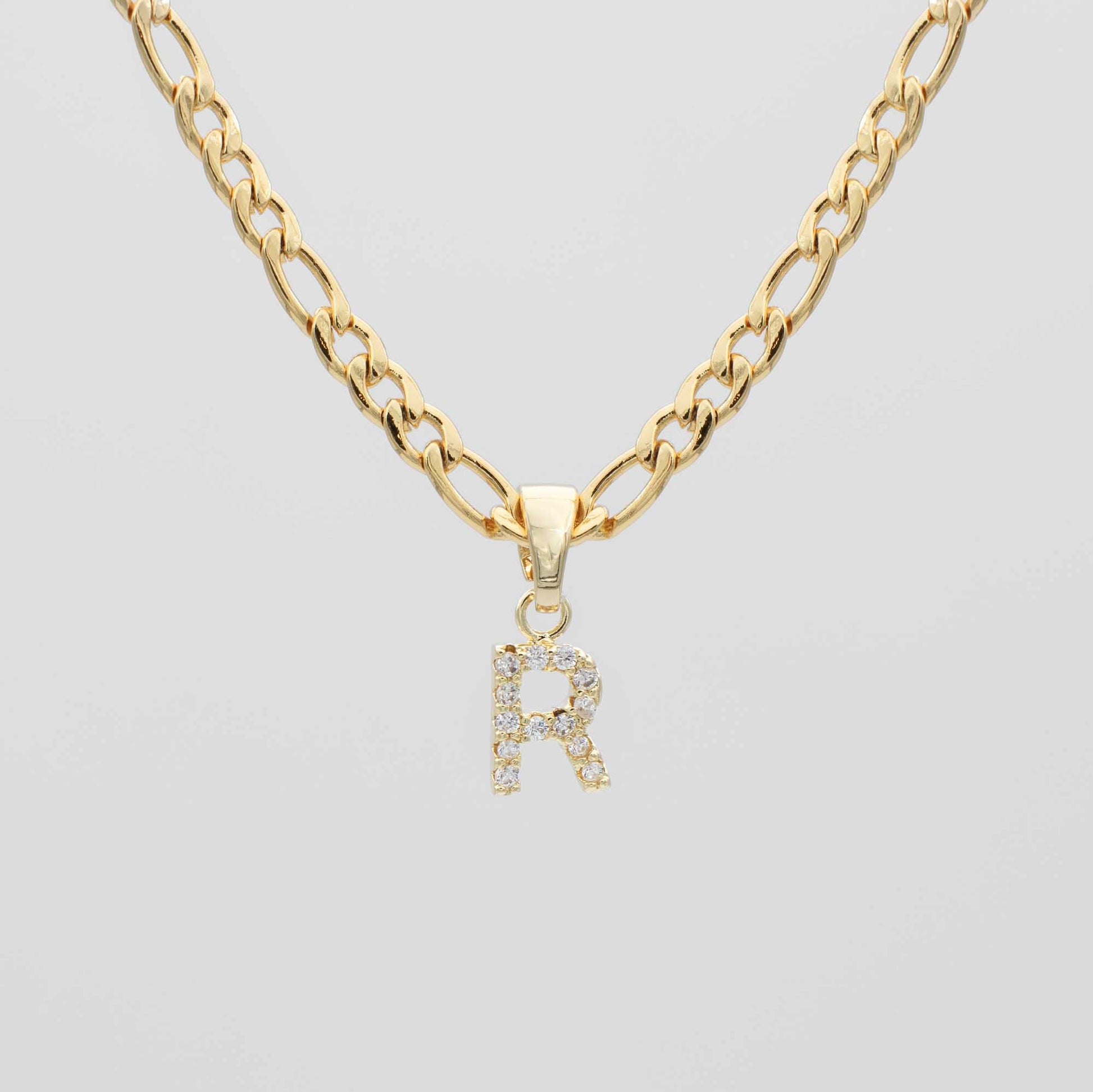Pave Initial Necklace | Figaro - Image 16 - ISMI JEWELS