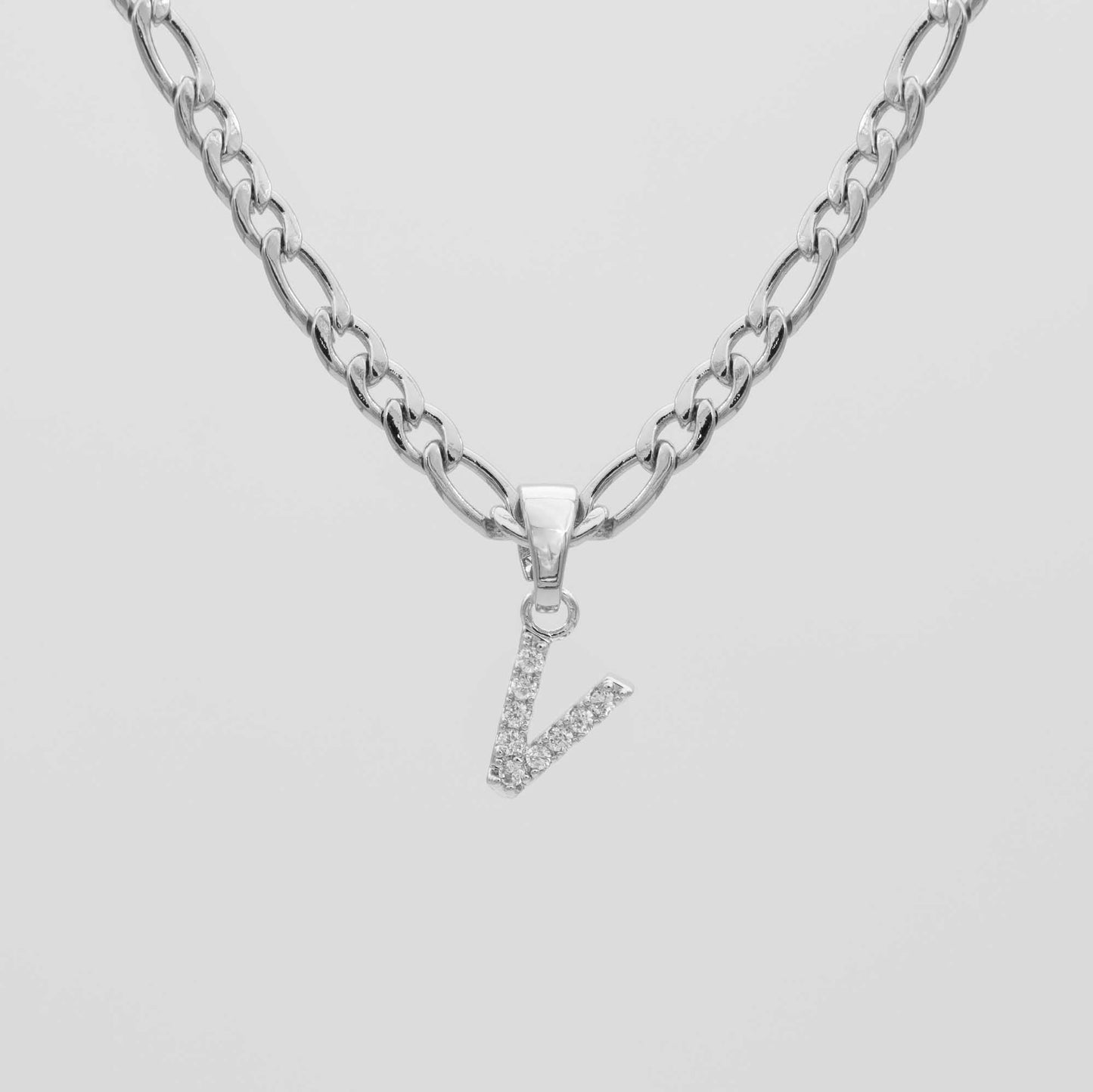 Pave Initial Necklace | Figaro - Image 39 - ISMI JEWELS